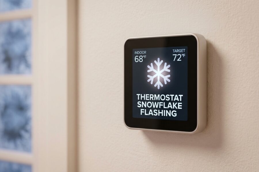 Thermostat Snowflake Flashing