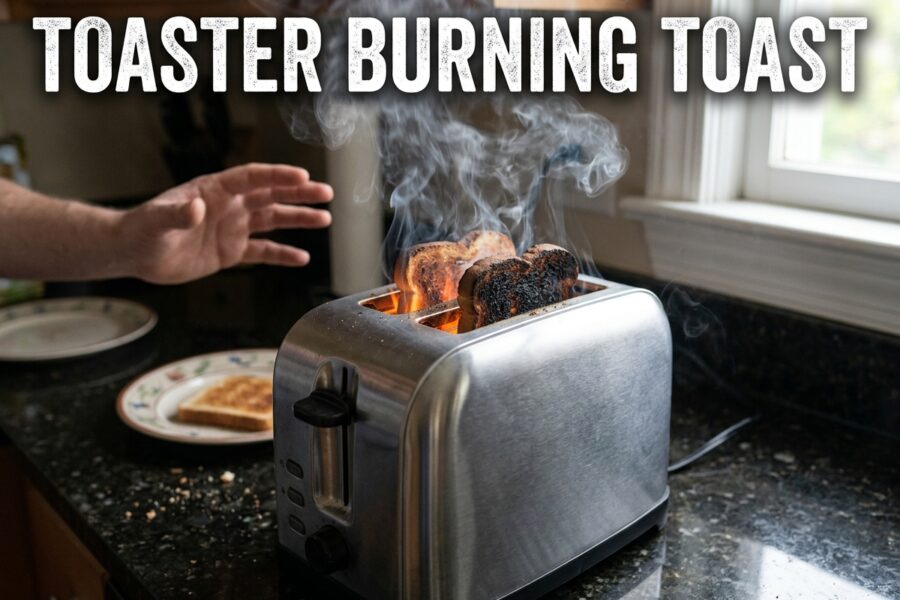 Toaster Burning Toast