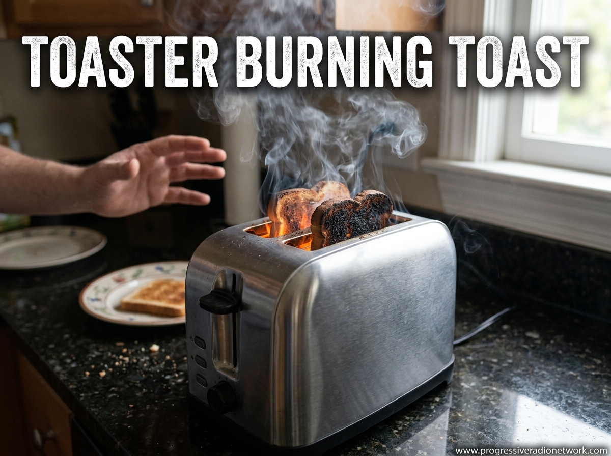 Toaster Burning Toast