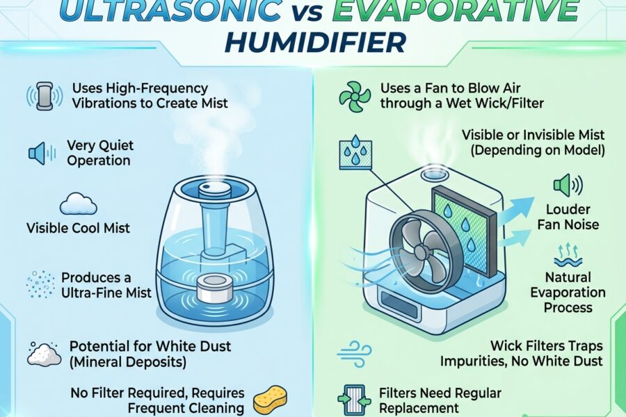 Ultrasonic vs Evaporative Humidifier