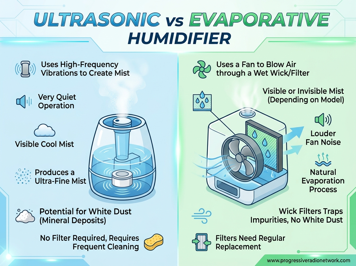 Ultrasonic vs Evaporative Humidifier
