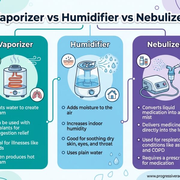 Vaporizer vs Humidifier vs Nebulizer