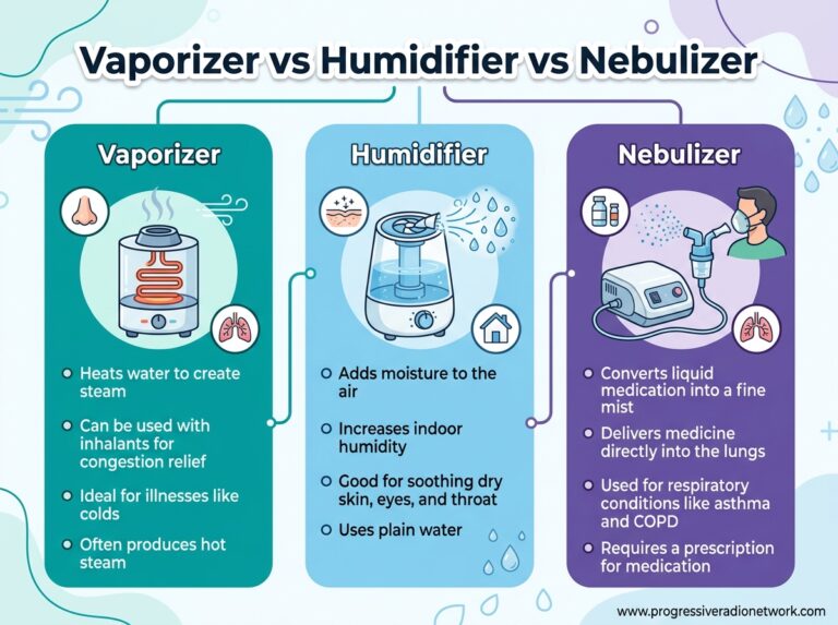 Vaporizer vs Humidifier vs Nebulizer