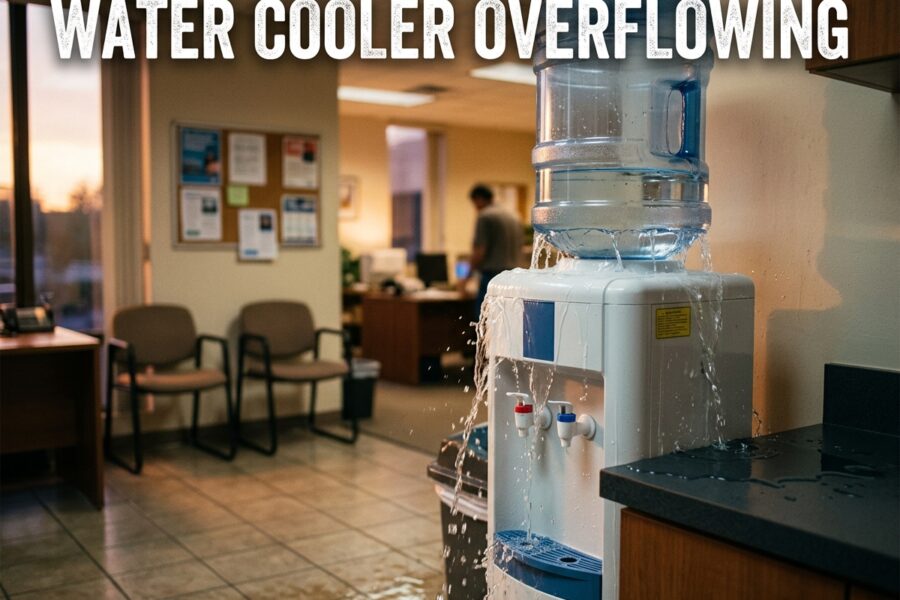 Water Cooler Overflowing