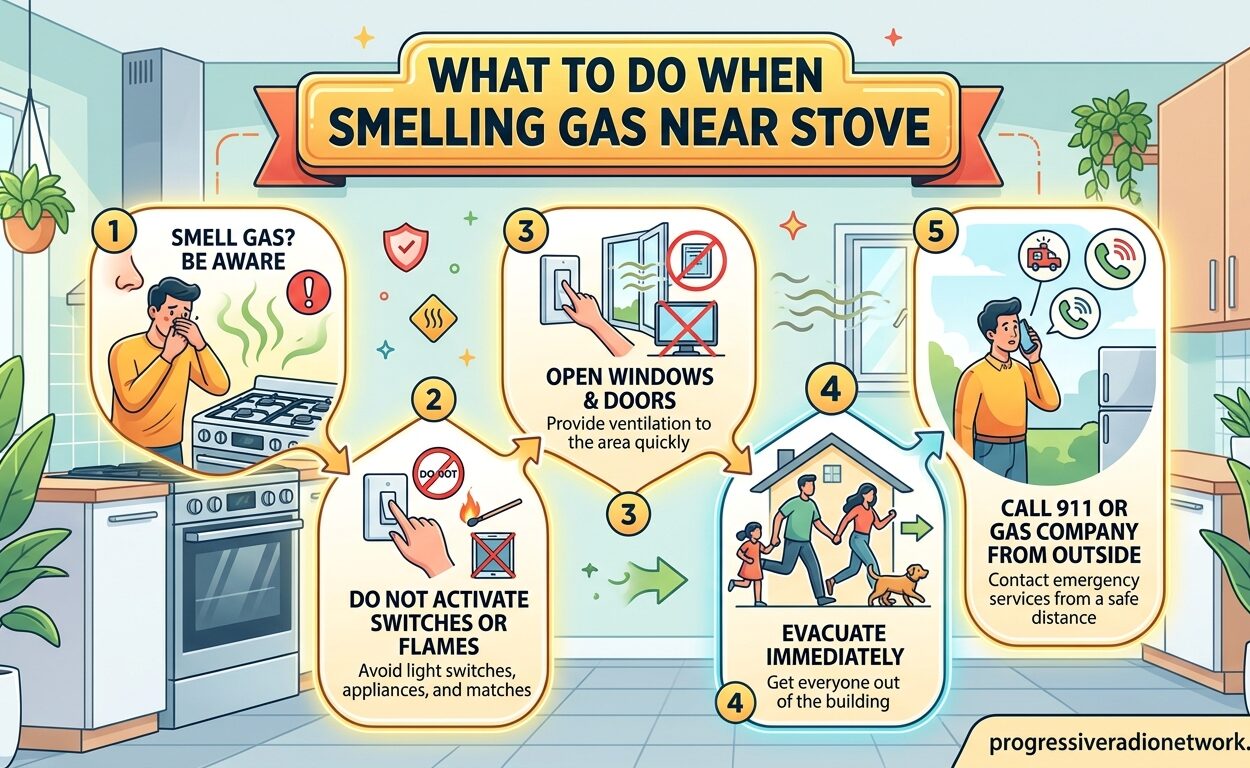 What to Do When Smelling Gas Near Stove
