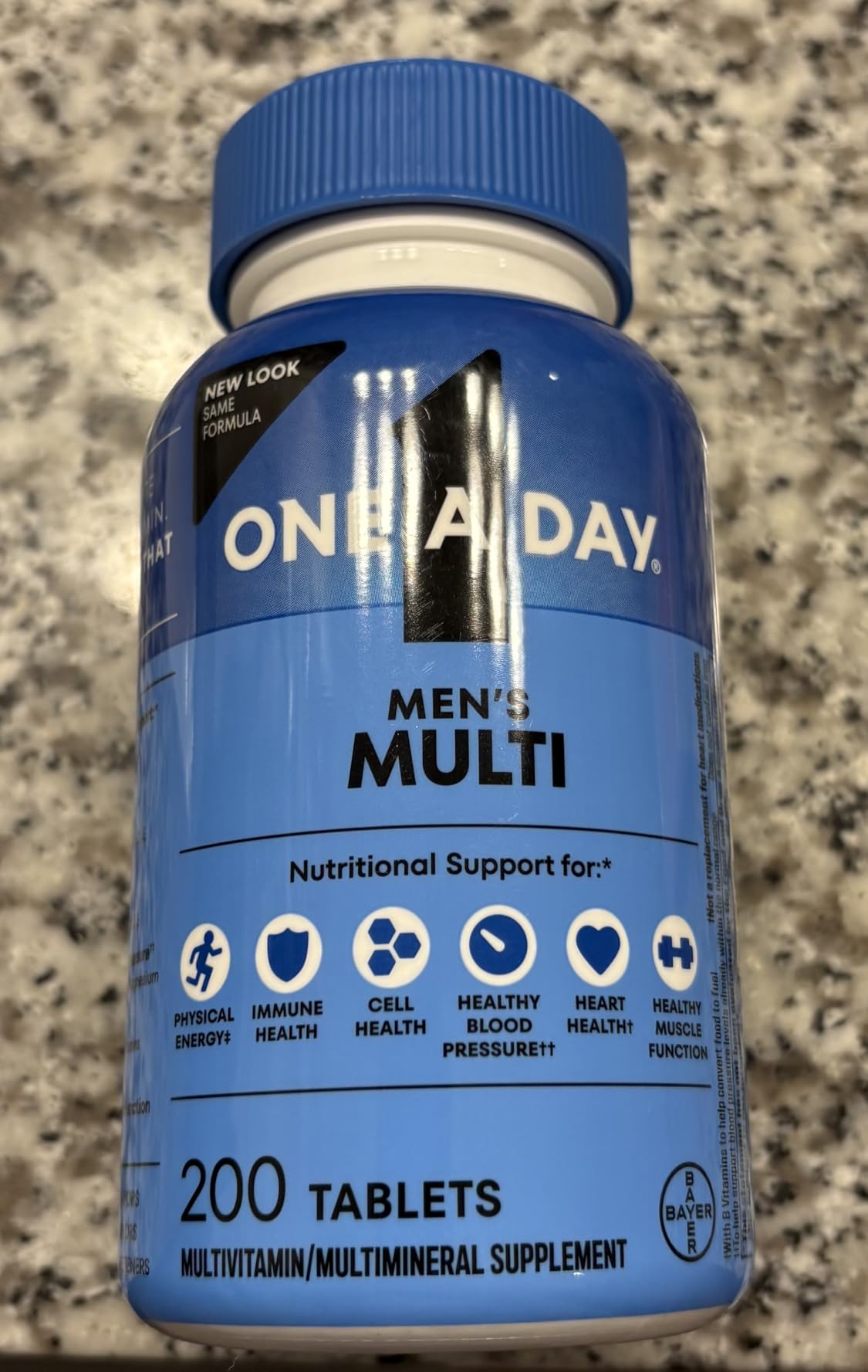 One A Day Multivitamin for Men - Daily Mens Multivitamins with Vitamin D, Zinc, Folic Acid, and B Vitamins, Physical Energy Support, 200 Count customer photo 1