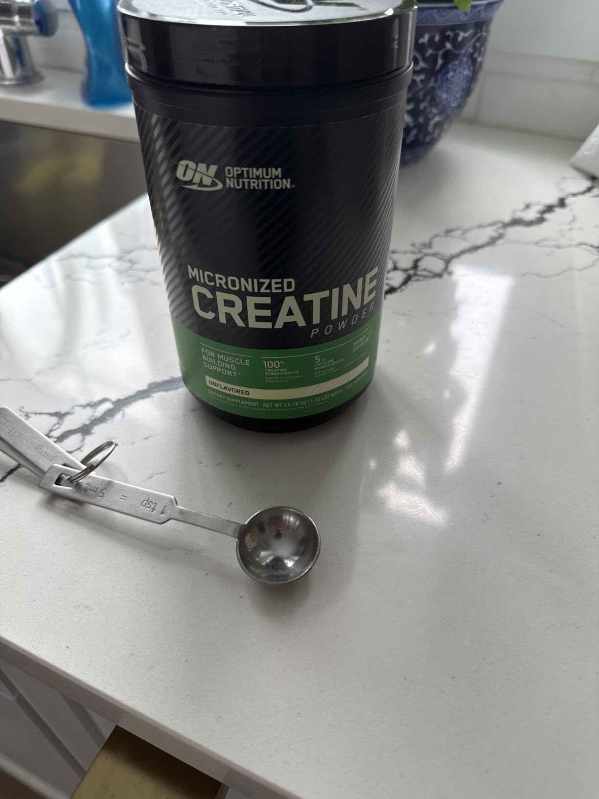 Optimum Nutrition Creatine, Micronized Creatine Monohydrate Powder, Supports Strength & Recovery, Banned Substance Tested, Unflavored, 5g per Serving, 60 Servings customer photo 2