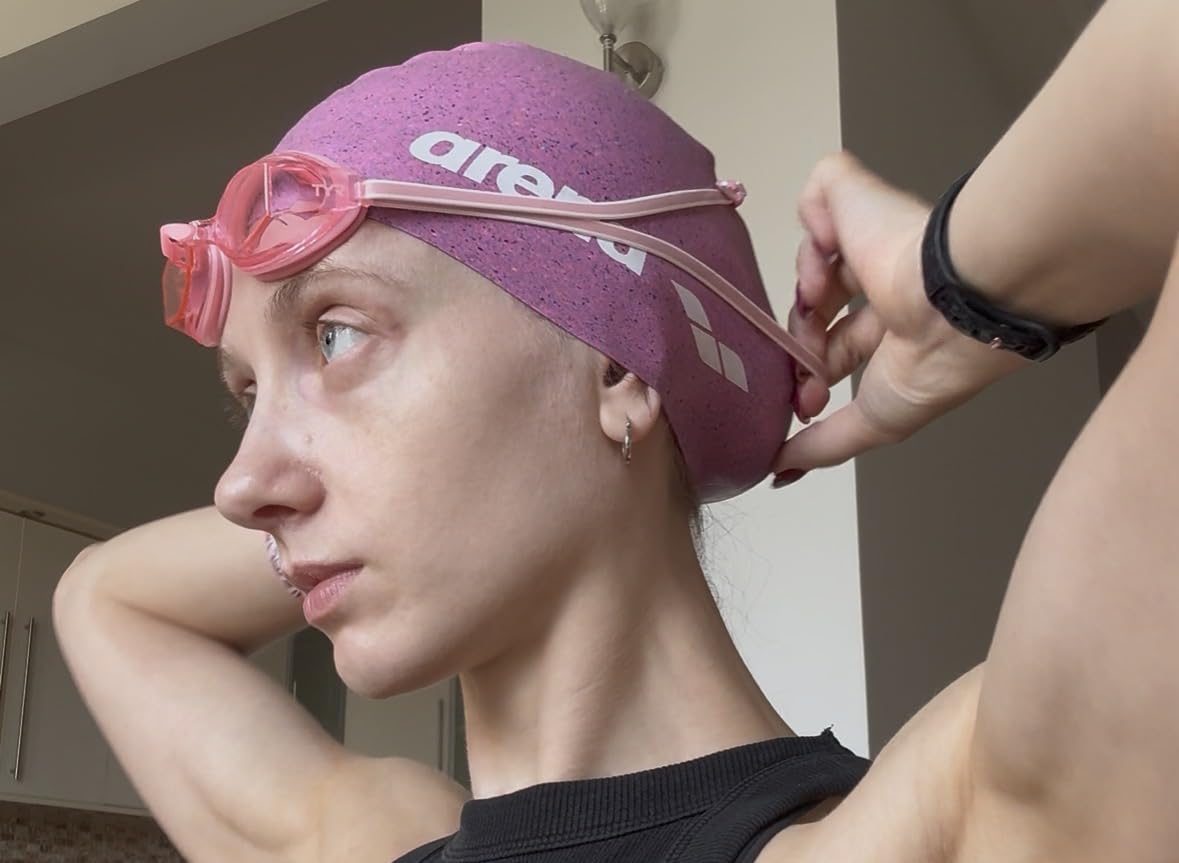 Arena Classic Unisex Soft Silicone Swim Cap for Women and Men, Intensive Training Comfortable Non-Slip Long Hair Swimming Hat customer photo 1