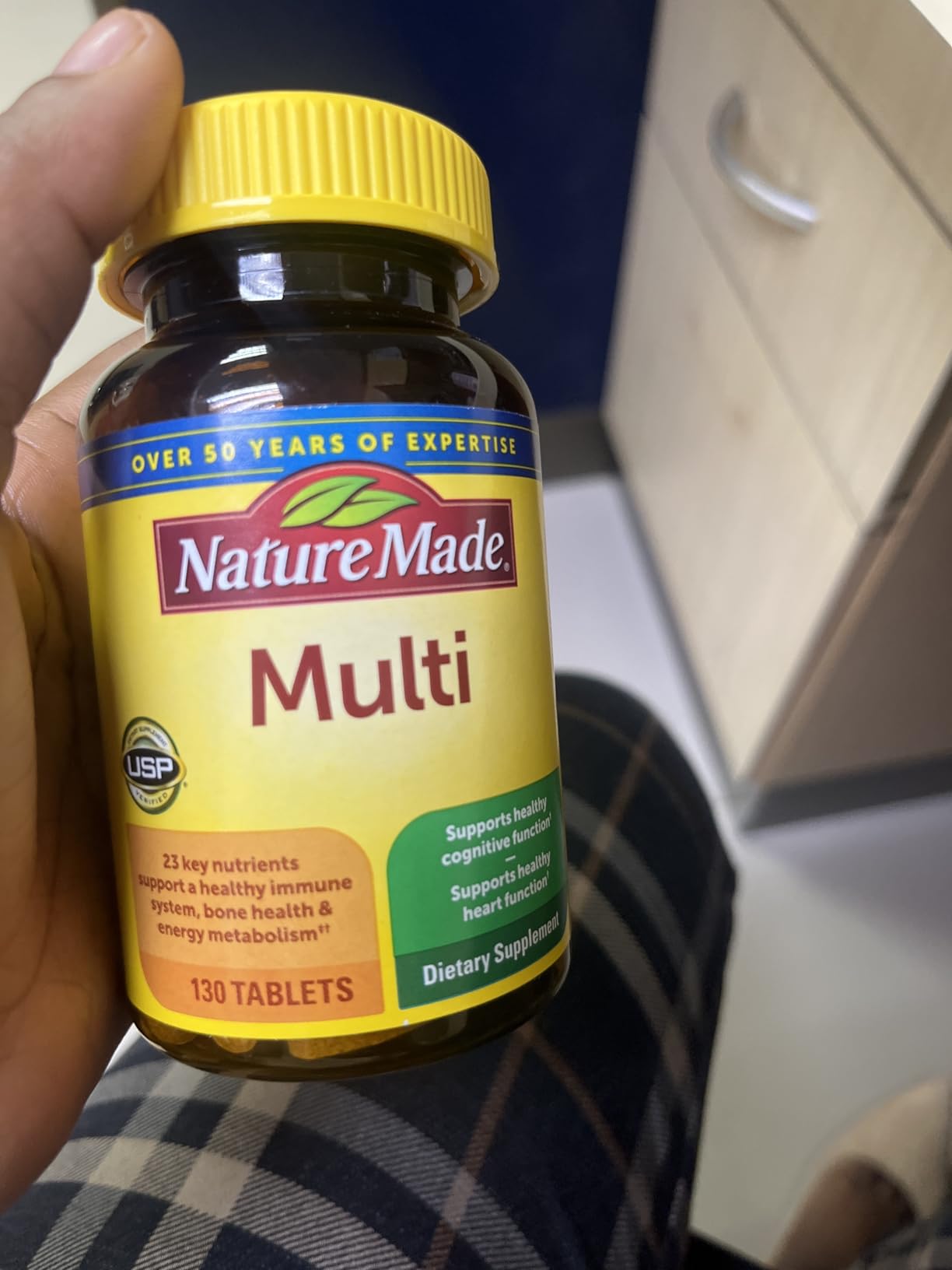 Nature Made Multivitamin Tablets with Iron, Multivitamin for Women and Men for Daily Nutritional Support, Multi Vitamins for Adults, 130 Tablets, 130 Day Supply customer photo 2
