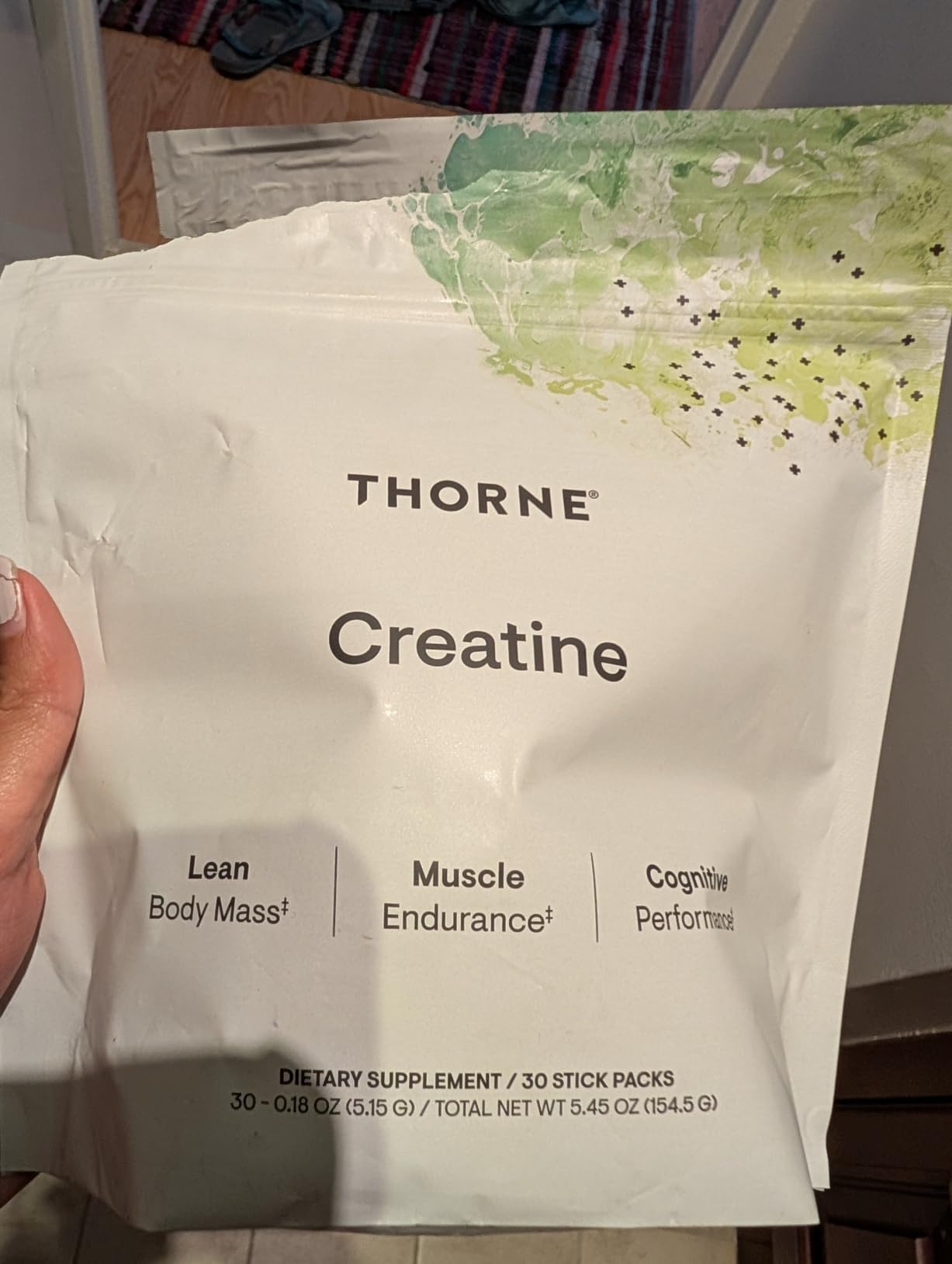 THORNE Creatine - Micronized Creatine Monohydrate Powder - Support for Muscles & Cognitive Function* - for Women & Men - Unflavored - NSF Certified for Sport - 5 g per Serving - 90 Servings customer photo 1