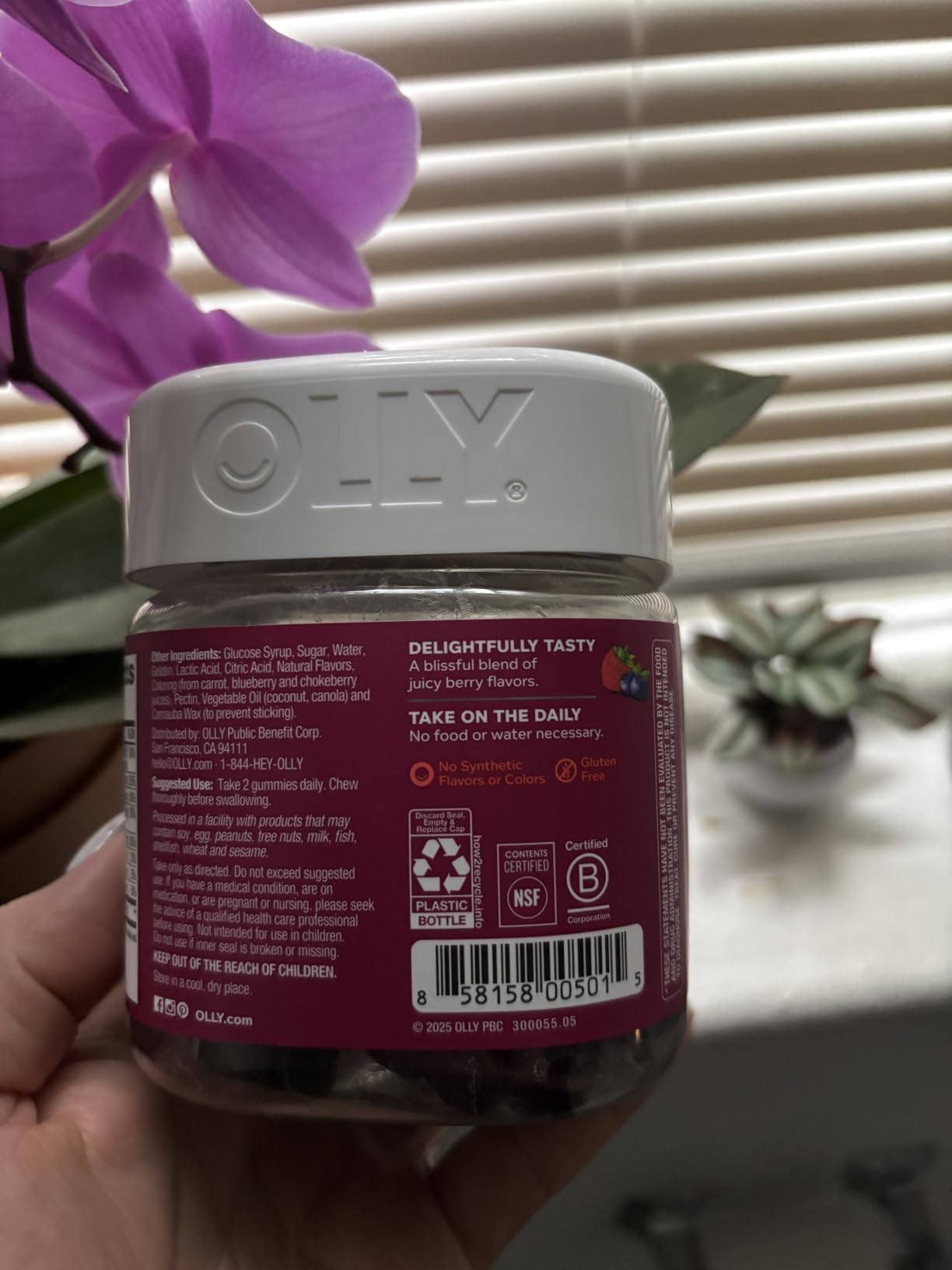 OLLY Women's Multivitamin Gummy, Women's Overall Wellness, Vitamins A, C, D, E, Biotin, Folic Acid, Adult Chewable Supplement, Berry Flavored, 65 Day Supply - 130 Count customer photo 2