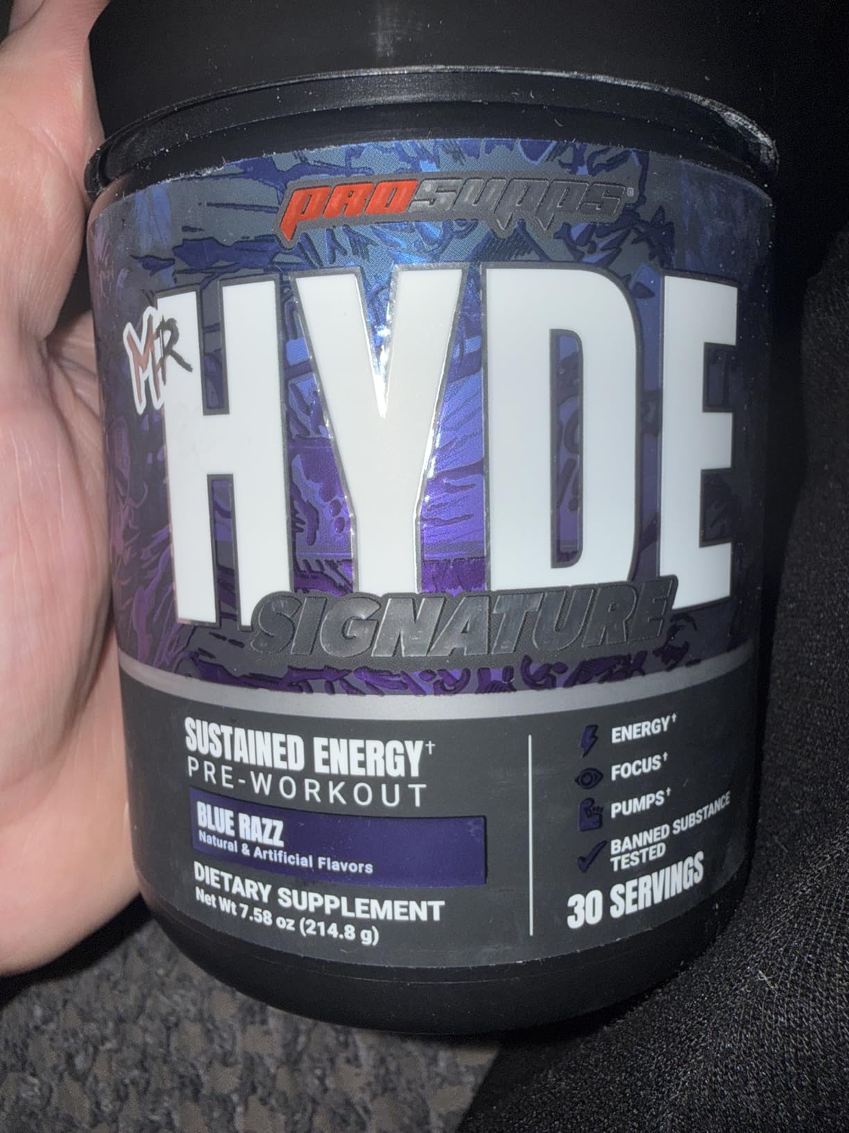 ProSupps Mr. Hyde Signature Pre Workout Powder with Creatine, Beta Alanine & Caffeine - Performance, Energy & Endurance - Clean Fitness & Gym Supplements for Men & Women (Blue Razz, 30 Servings) customer photo 1