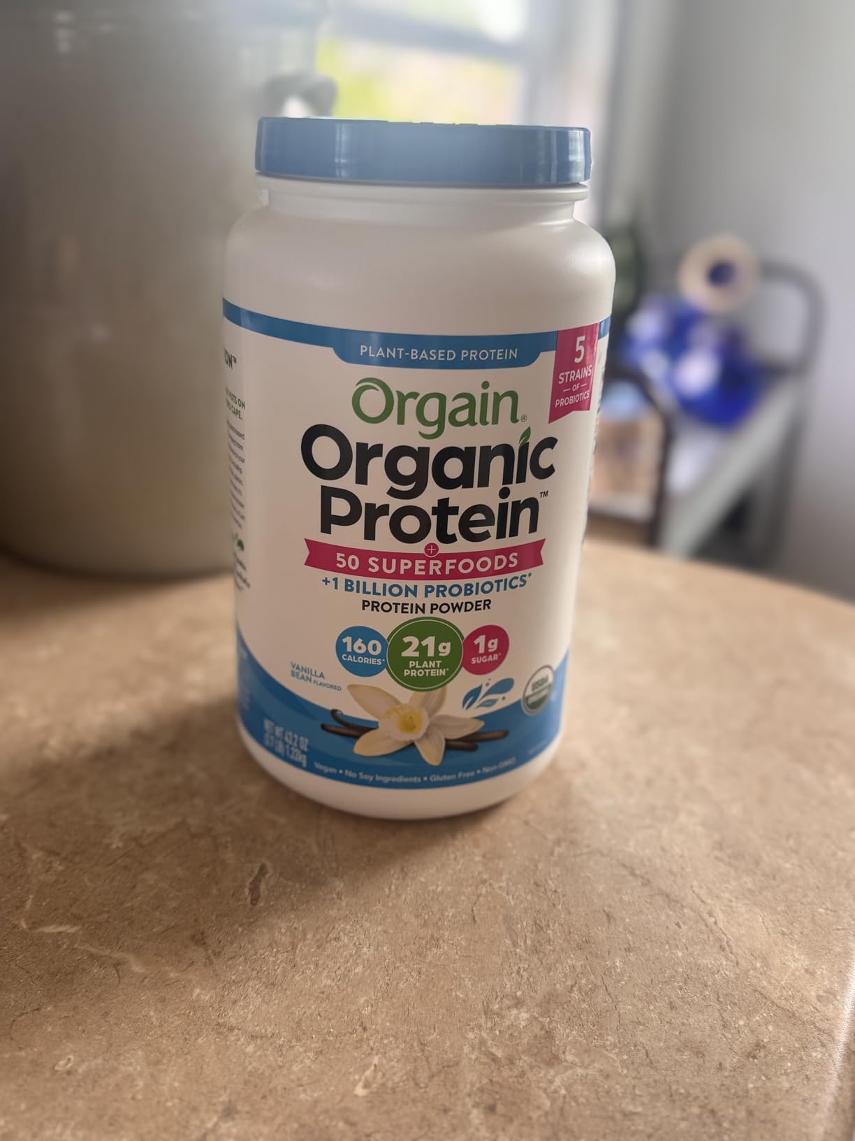 Orgain Organic Vegan Protein + 50 Superfoods Powder, Vanilla Bean - 21g Plant Based Protein, 8g Prebiotic Fiber customer photo 2