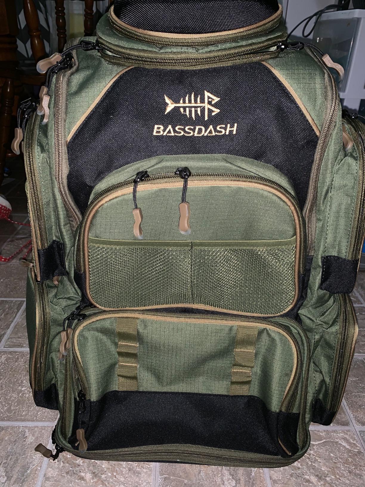 BASSDASH Fishing Tackle Backpack Water Resistant Tactical Bag Soft Tackle Box with Rod Holder and Protective Rain Cover customer photo 1