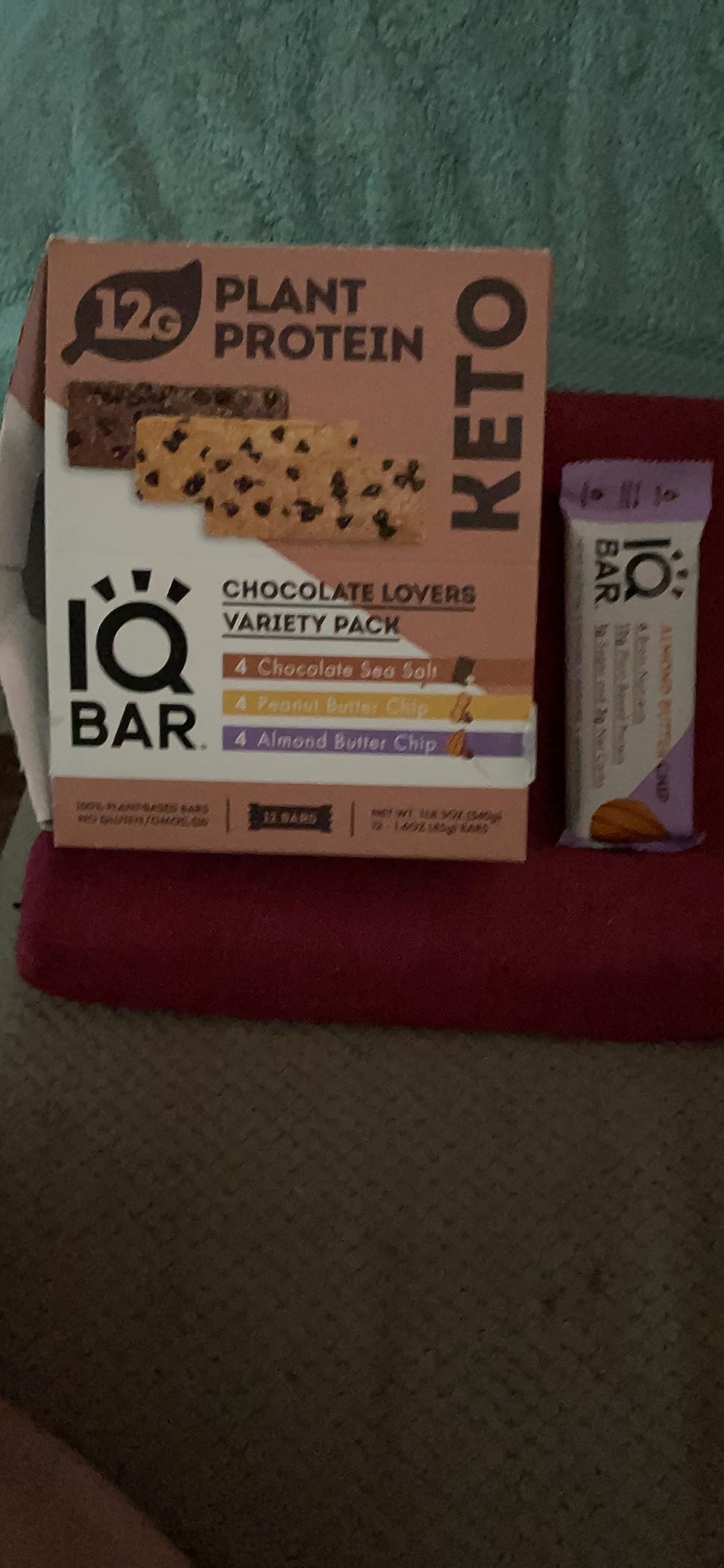IQBAR Clean Plant Protein Bars - Chocolate Lovers Variety - 12 Count - Keto, Vegan, High Fiber, Gluten and Dairy Free, Low Sugar Snack customer photo 2