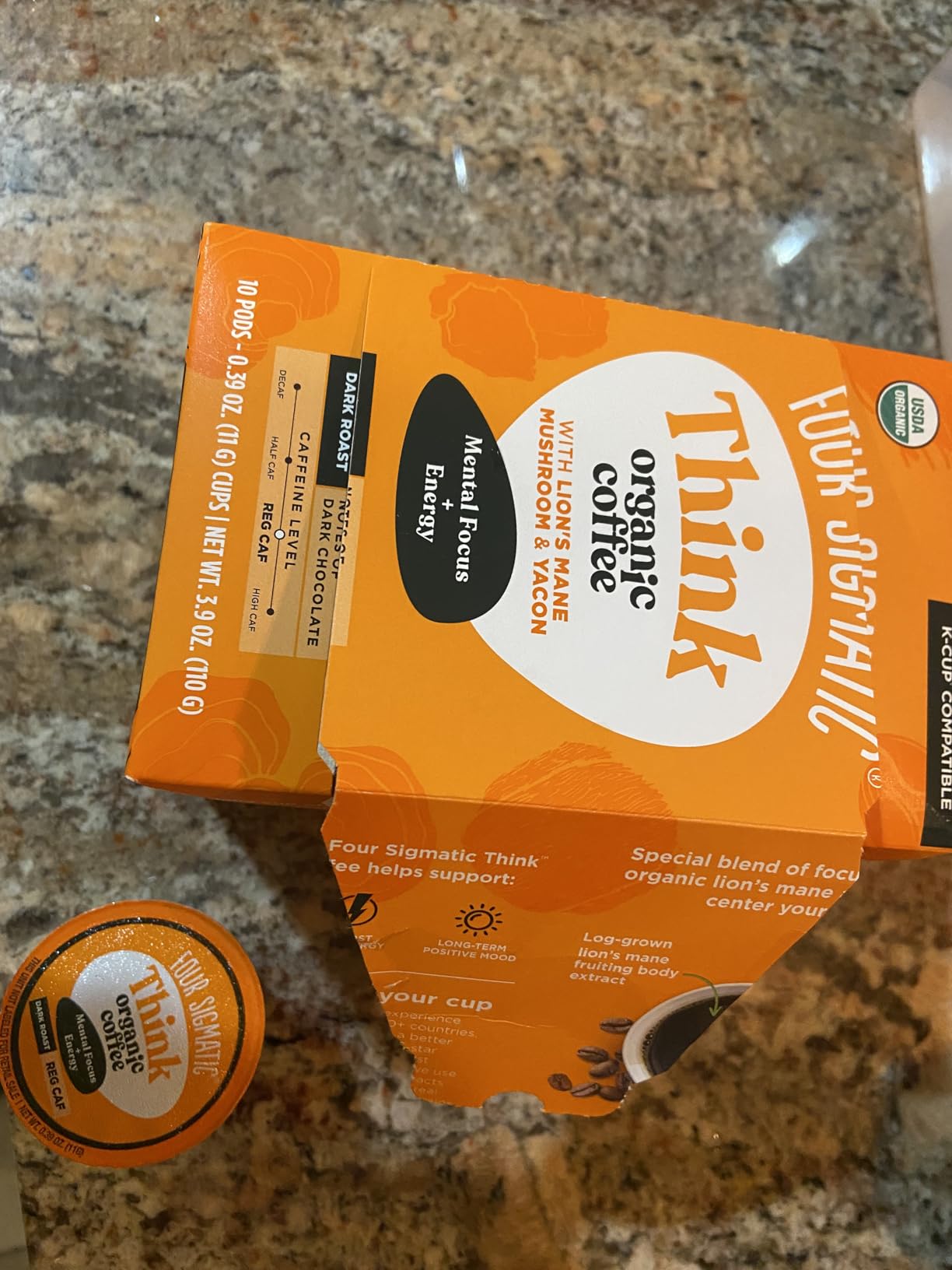 Four Sigmatic Mushroom Coffee K-Cups | Organic Dark Roast Coffee with Lion's Mane Mushroom Powder & Yacon | Focus & Immune Support | Vegan & Keto | Sustainable Pods | 24 Count customer photo 2