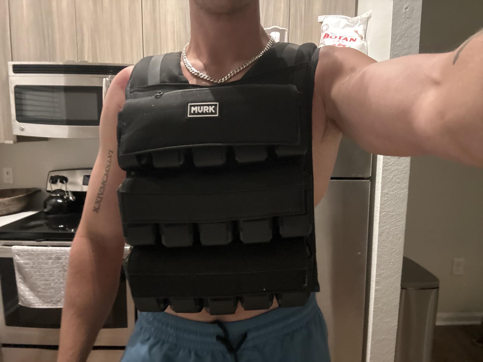 MVRK Weighted Vest Men 15lbs/25lbs/35lbs/45lbs/65lbs/100lbs - No-Bounce Adjusable Heavy Duty Rucking & Strength Training Vest with Removable Iron Weights for Calisthenics, HIIT, Hydrox customer photo 2