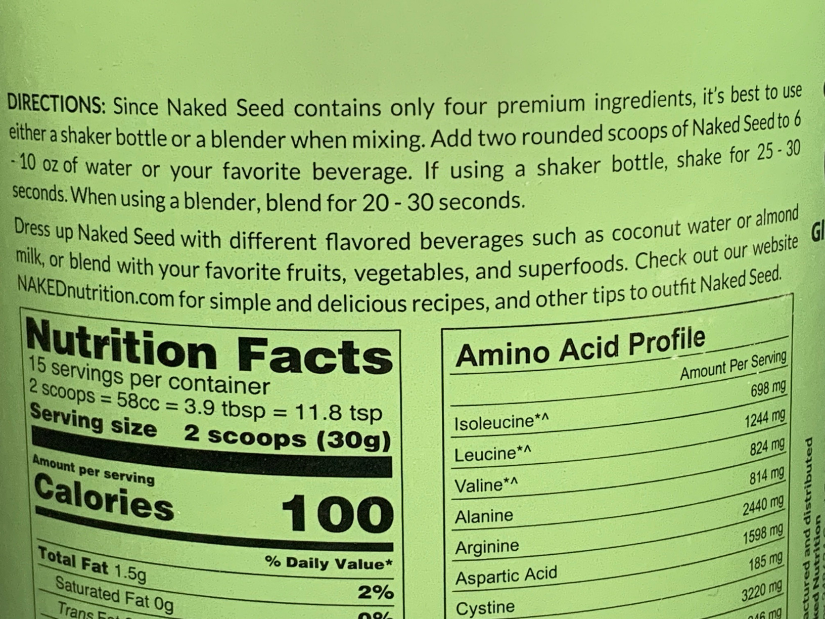 Naked Seed - 4 Seed Protein Powder, Chia, Watermelon, Sunflower and Pumpkin Seed, Gluten-Free, Soy Free, Vegan, 15 Servings customer photo 1