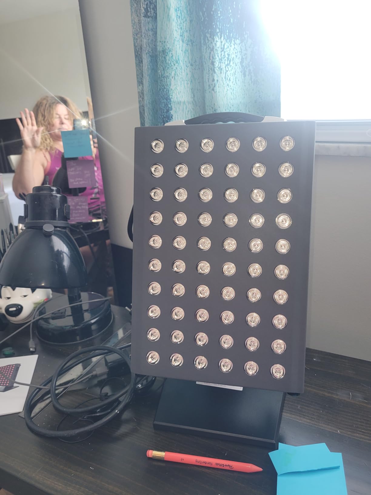 Hooga Red Light Therapy Panel Device - 660nm Red & 850nm Near Infrared Light Therapy, LED Light Therapy Lamp, 60 Dual Chip LEDs, Timer, Table Top Stand Included - PRO300 customer photo 1