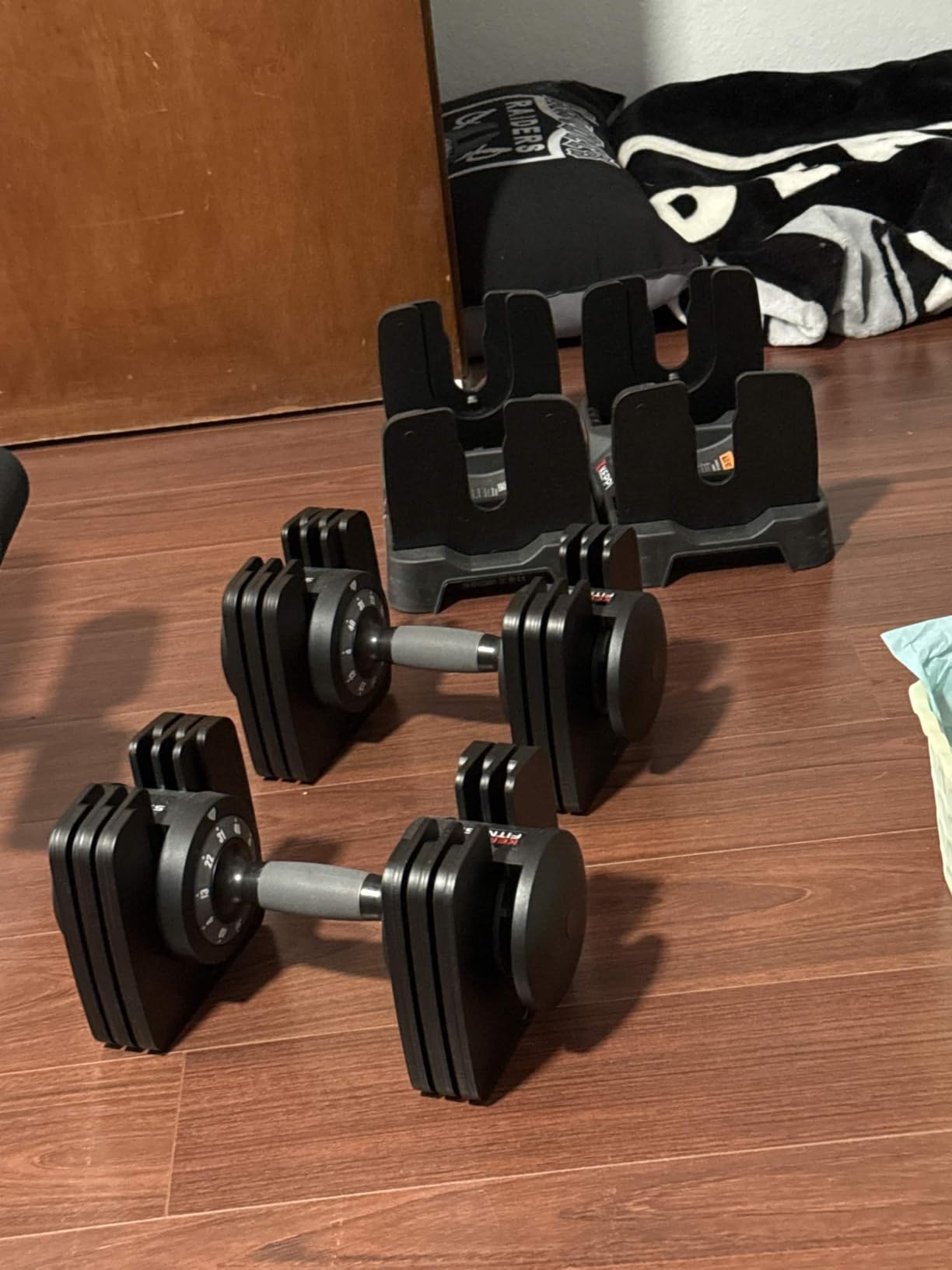 Keppi Adjustable Dumbbells Set - 25lb/40lb/55lb/60lb, Anti-Slip Metal Fast Adjust Weight Handle, Exercise & Fitness for Full Body Workout customer photo 1