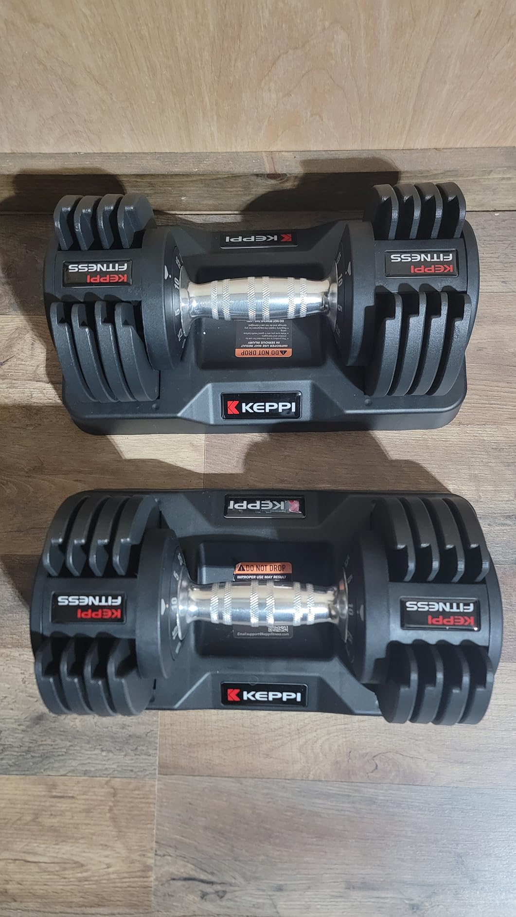 Keppi Adjustable Dumbbells Set - 25lb/40lb/55lb/60lb, Anti-Slip Metal Fast Adjust Weight Handle, Exercise & Fitness for Full Body Workout customer photo 2