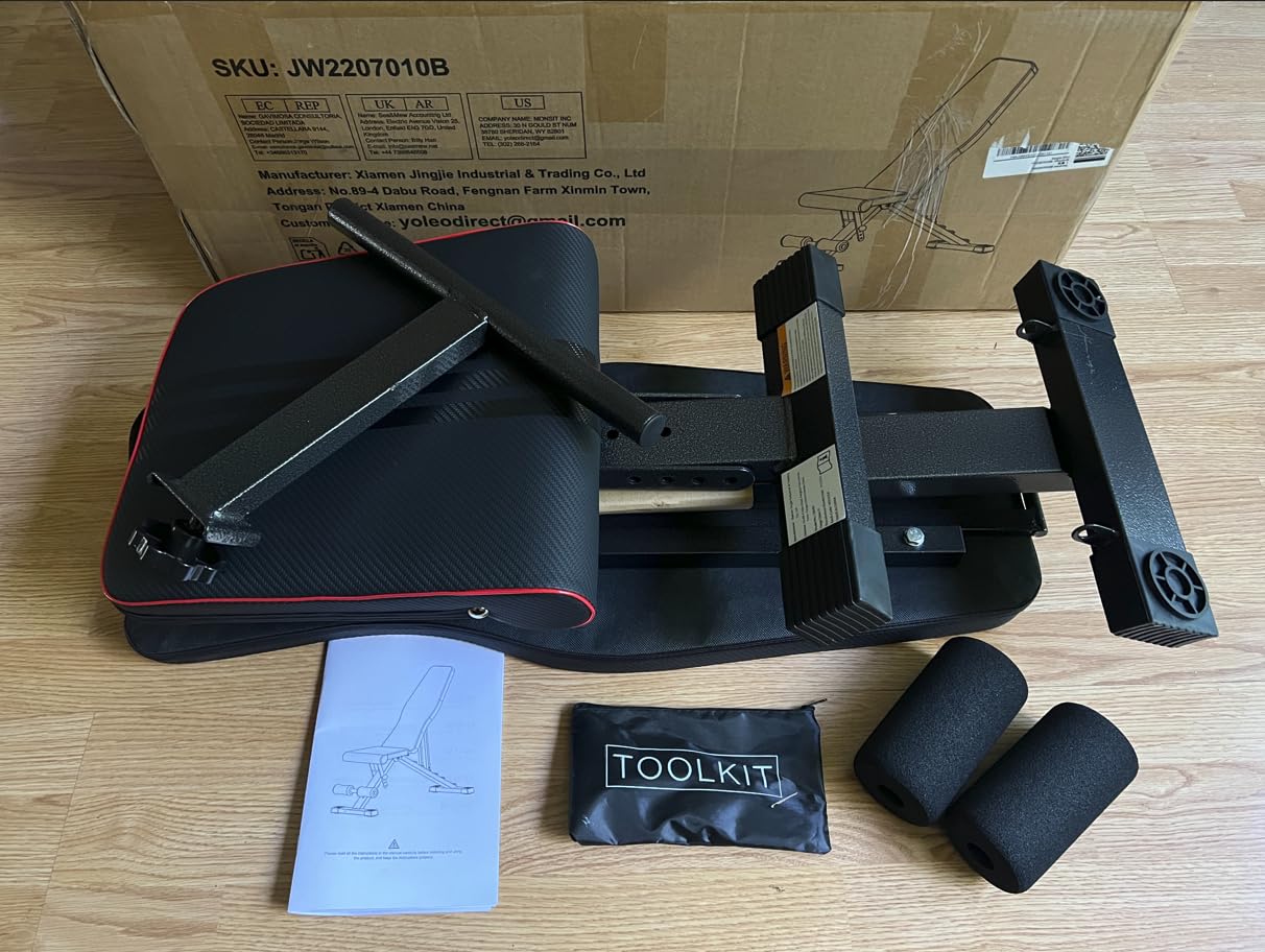 YOLEO Adjustable Weight Bench for Home Gym, ASTM-Certified 827LBS, 98% Pre-Assembled, Foldable Gym Bench customer photo 2