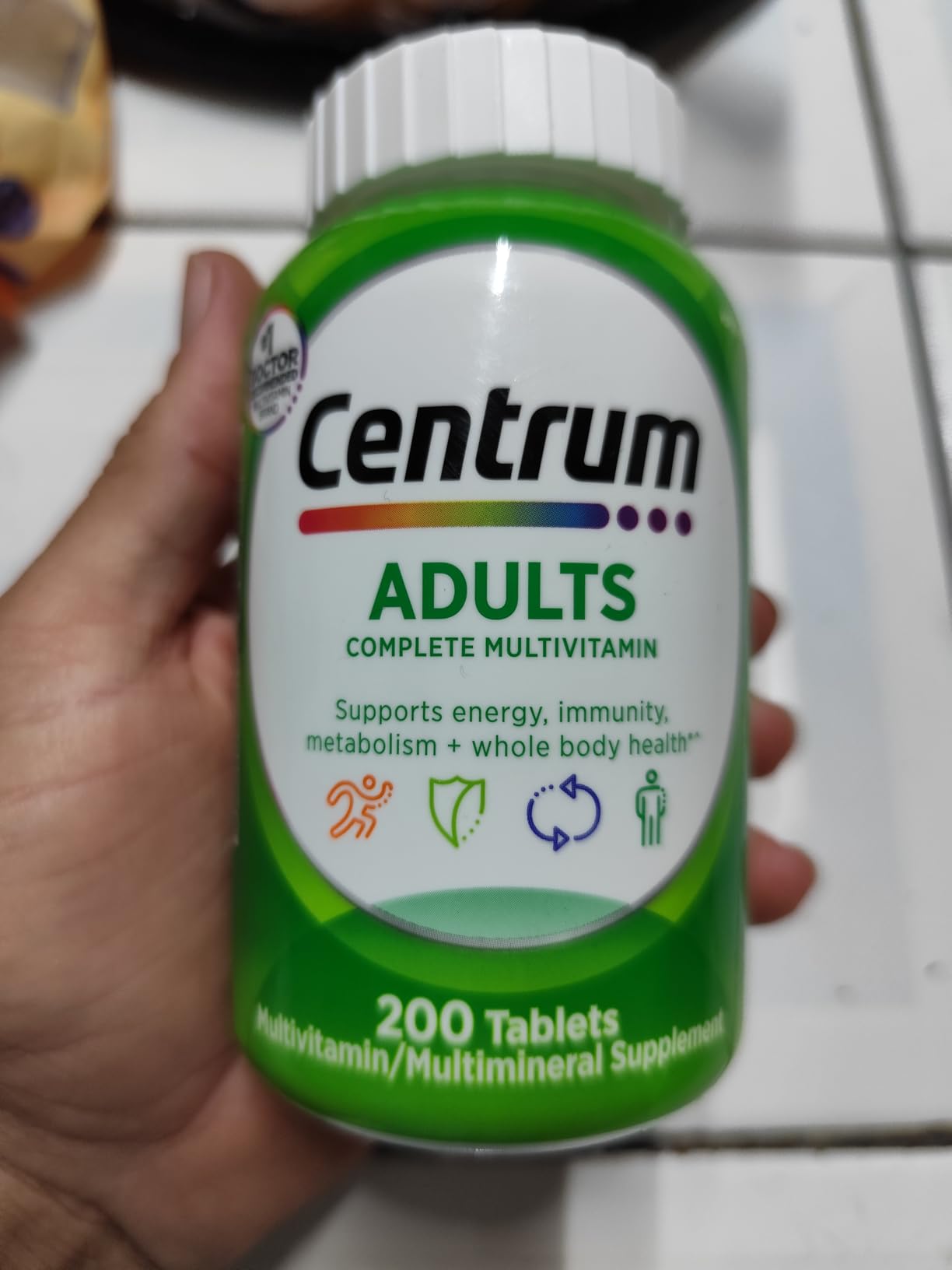 Centrum Adult Multivitamin/Multimineral Supplement with Antioxidants, Zinc, Vitamin D3 and B Vitamins, Gluten Free, Non-GMO Ingredients - 200 Count customer photo 1