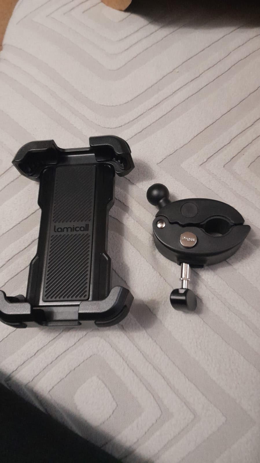 Lamicall Motorcycle Phone Mount, Bike Phone Holder - [Metal Lock] Upgrade Quick Install Bar Clip for Bicycle Scooter, 4.7-6.8