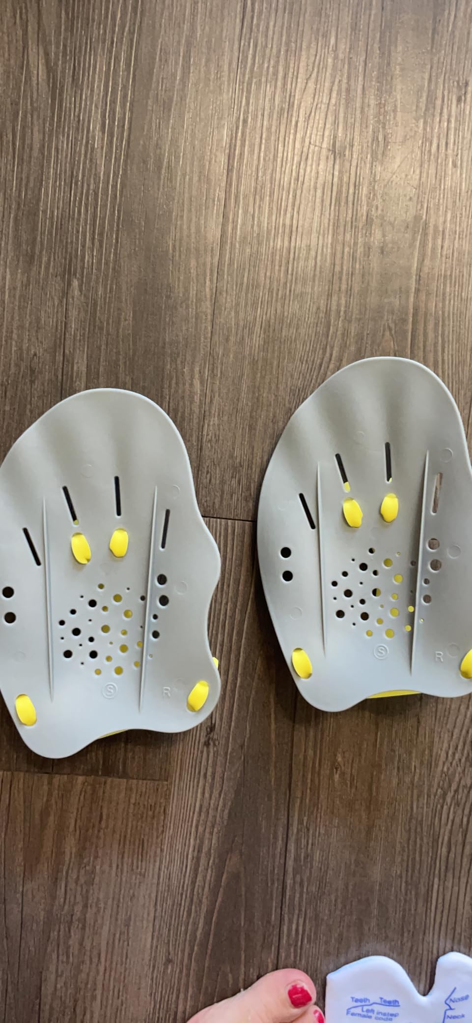 Sporti Hand Paddles for Swimming - Lightweight Swimming Paddles, Adjustable Silicone Straps customer photo 1