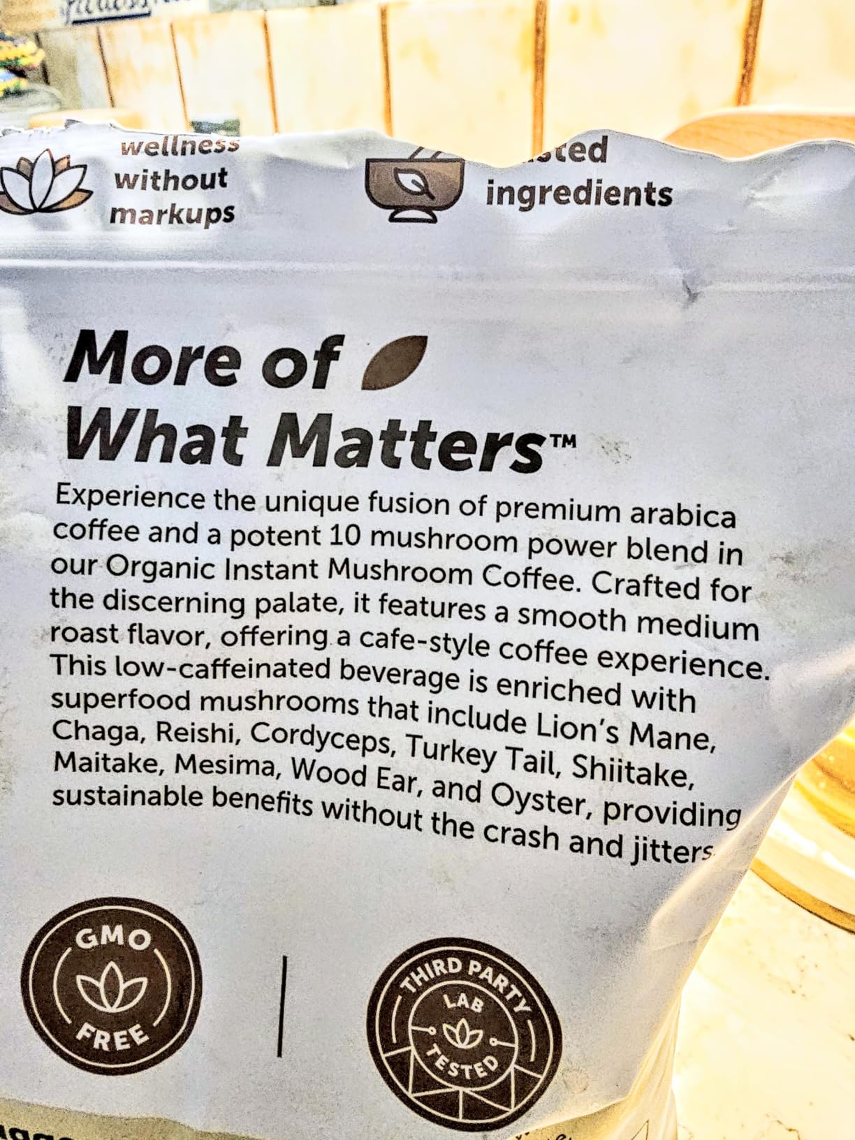Micro Ingredients Organic Instant 10 in 1 Mushroom Coffee Powder, 28 Ounce (317 Servings) | Premium Arabica Coffee with Lion's Mane, Chaga, Reishi & More customer photo 2