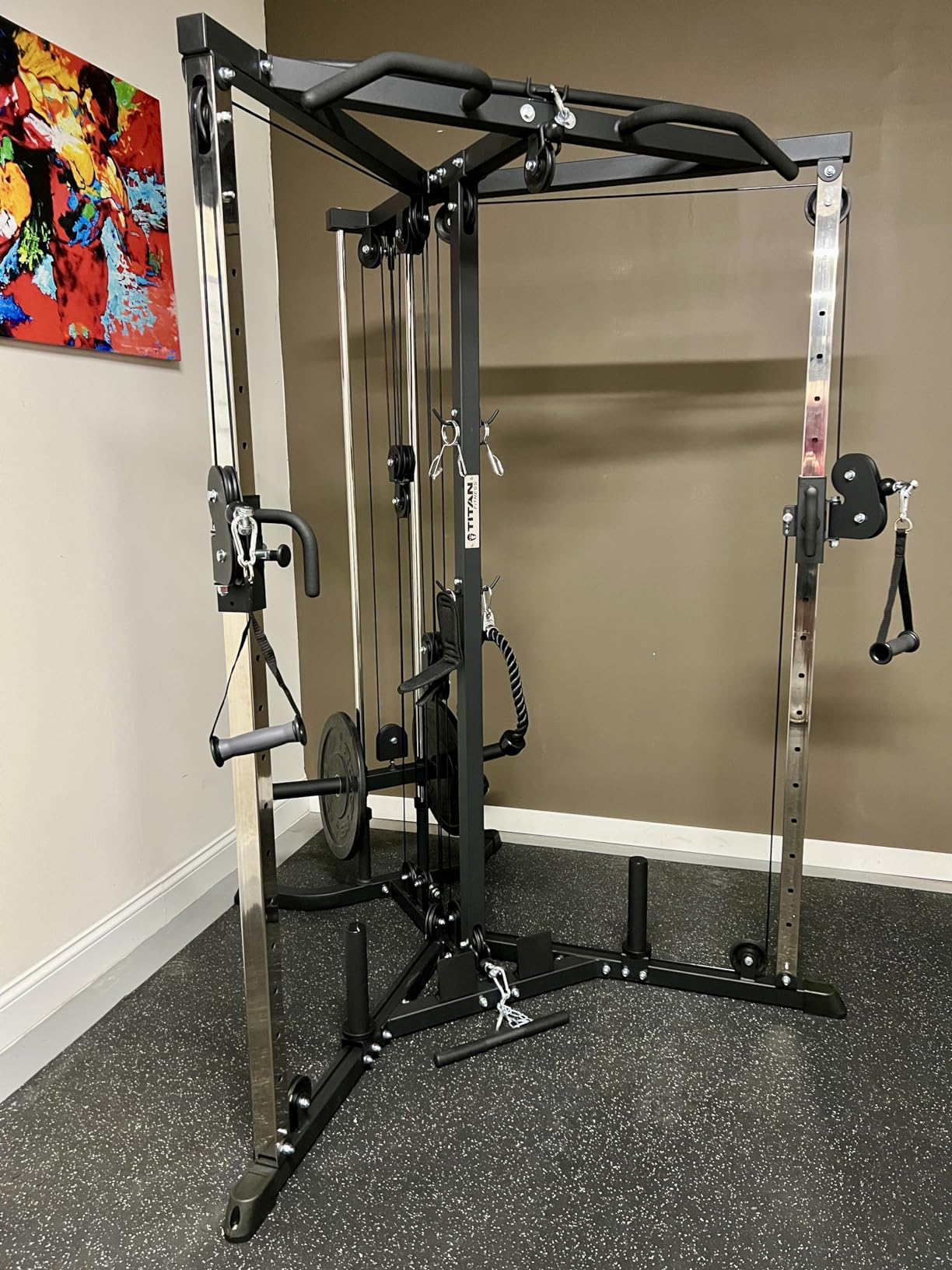 Bells of Steel Plate-Loaded Functional Trainer, Cable Crossover Machine with 660 LB Capacity, Fiberglass-Reinforced Cables, Multi-Grip Pull-Up Bar customer photo 1