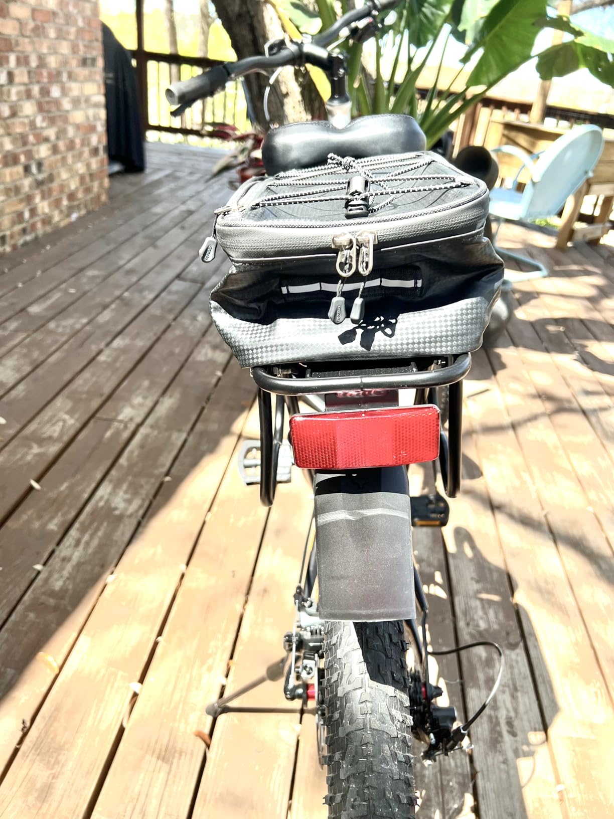 Rear Bike Rack, Bike Cargo Rack w/Fender & Large Size Reflective, Quick Release Mountain Road Bicycle Rear Racks, Universal Bike Luggage Rack, Large Capacity Bike Pannier Rack, YONTUO customer photo 1