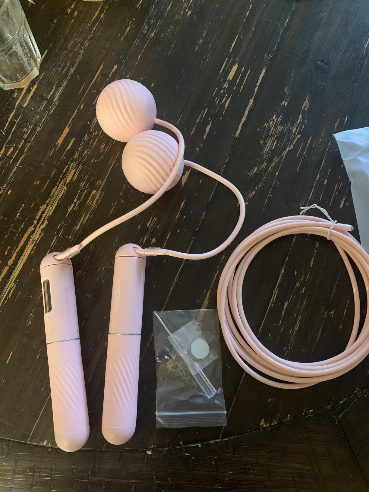 YOTTOY Skipping Ropes for Adults - Cordless Counter Jump Rope with Large Cordless Ball - Weighted Jump Rope for Women with LCD Display customer photo 2
