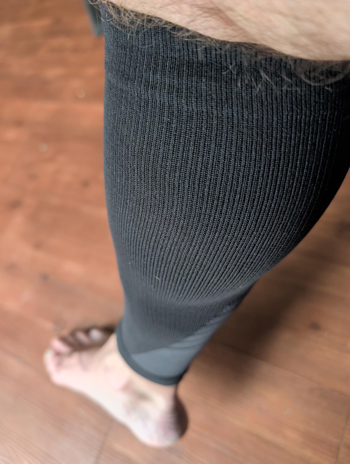 Calf Compression Sleeves for Men and Women - (1 Pair) Footless Compression Socks Support for Varicose Veins, Nursing, Pregnancy, Running - PhysFlex Leg Sleeve Brace for Shin Splints, Pain Relief and Reduces Swelling (Black, Medium) customer photo 2