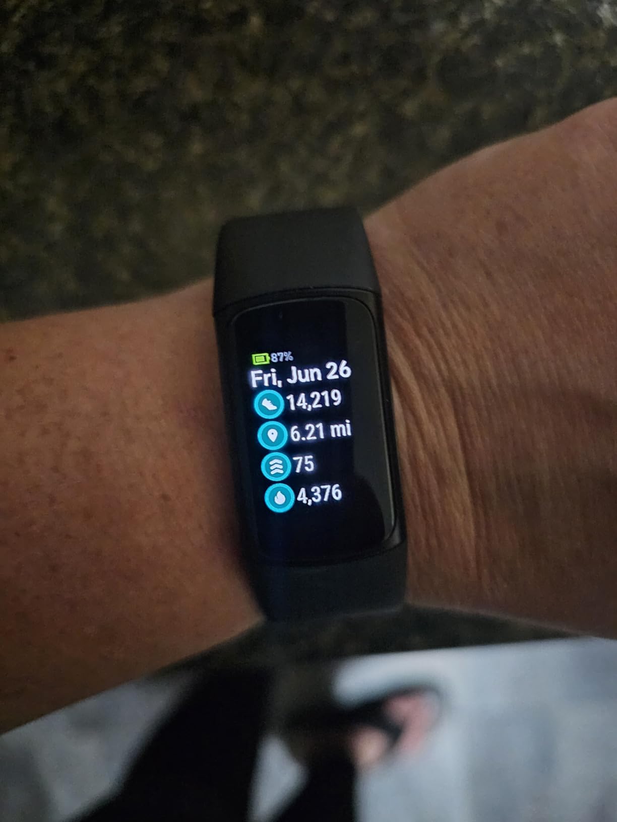 Fitbit Charge 6 Fitness Tracker with Google Apps - Heart Rate on Exercise Equipment - Obsidian/Black customer photo 1