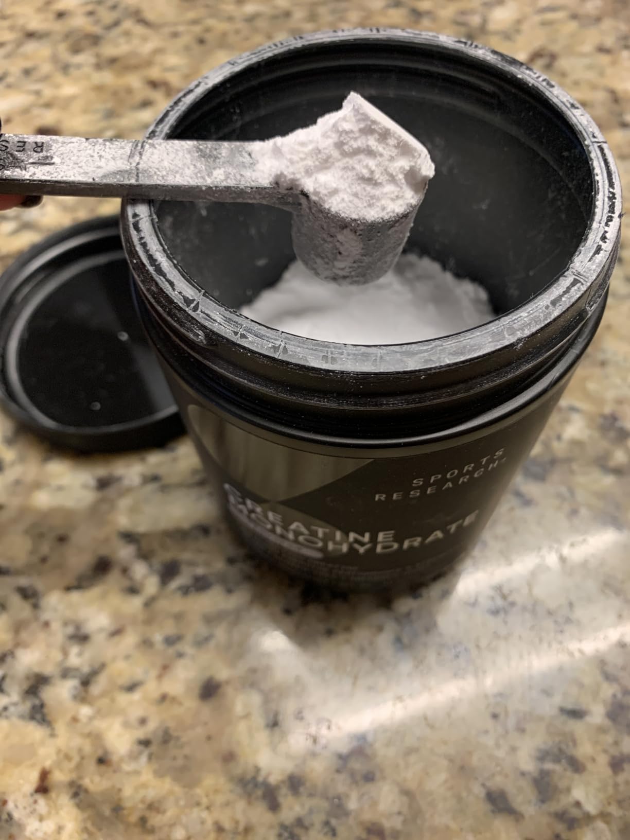 Sports Research Creatine Monohydrate - Gain Lean Muscle, Improve Performance and Strength and Support Workout Recovery - 5 g Micronized Creatine - 10.58 oz customer photo 1