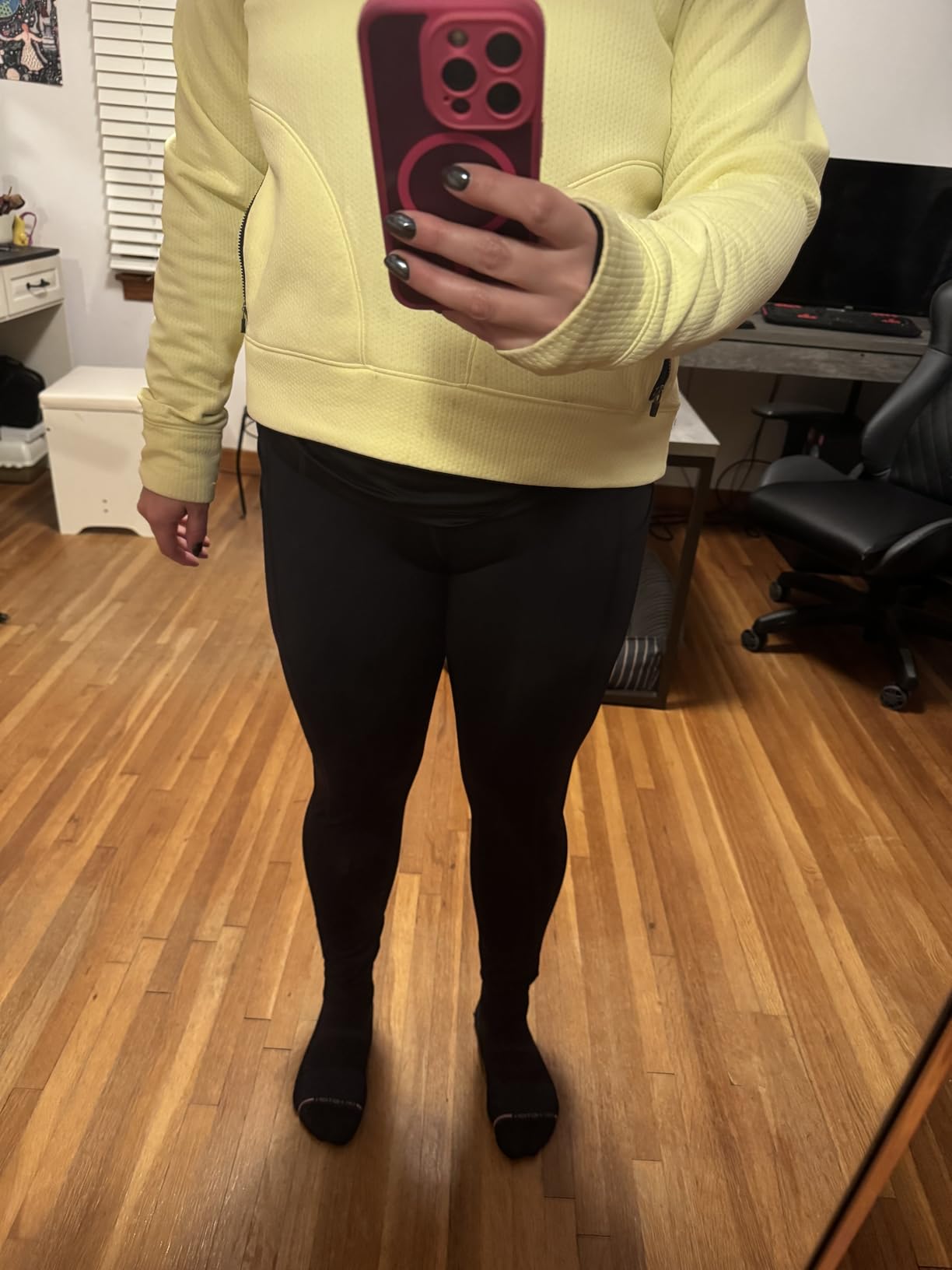 Women's Fleece Lined Leggings Water Resistant Thermal Winter Warm Tights with Pockets customer photo 2
