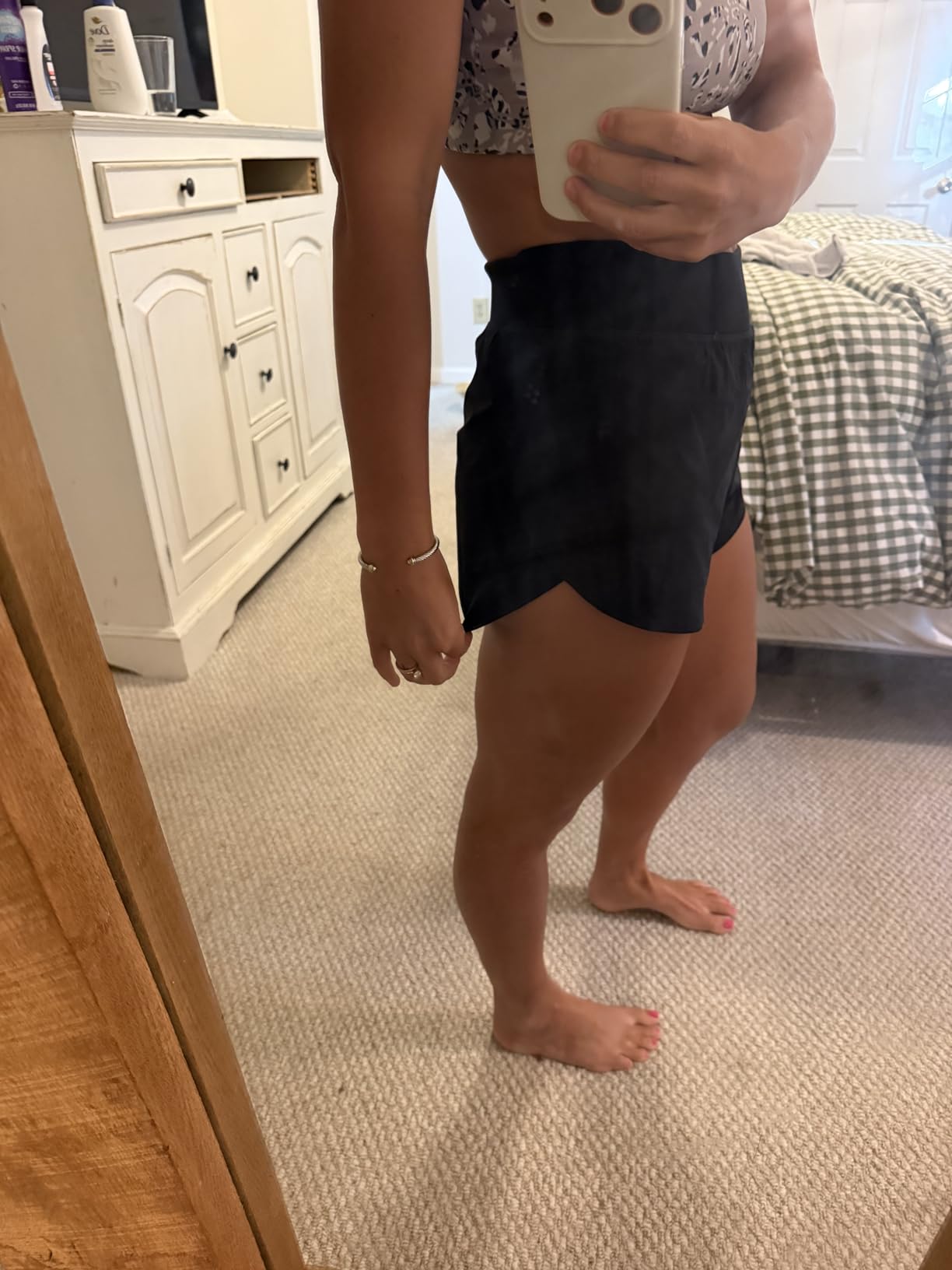 High Waisted Split Running Shorts for Women 3