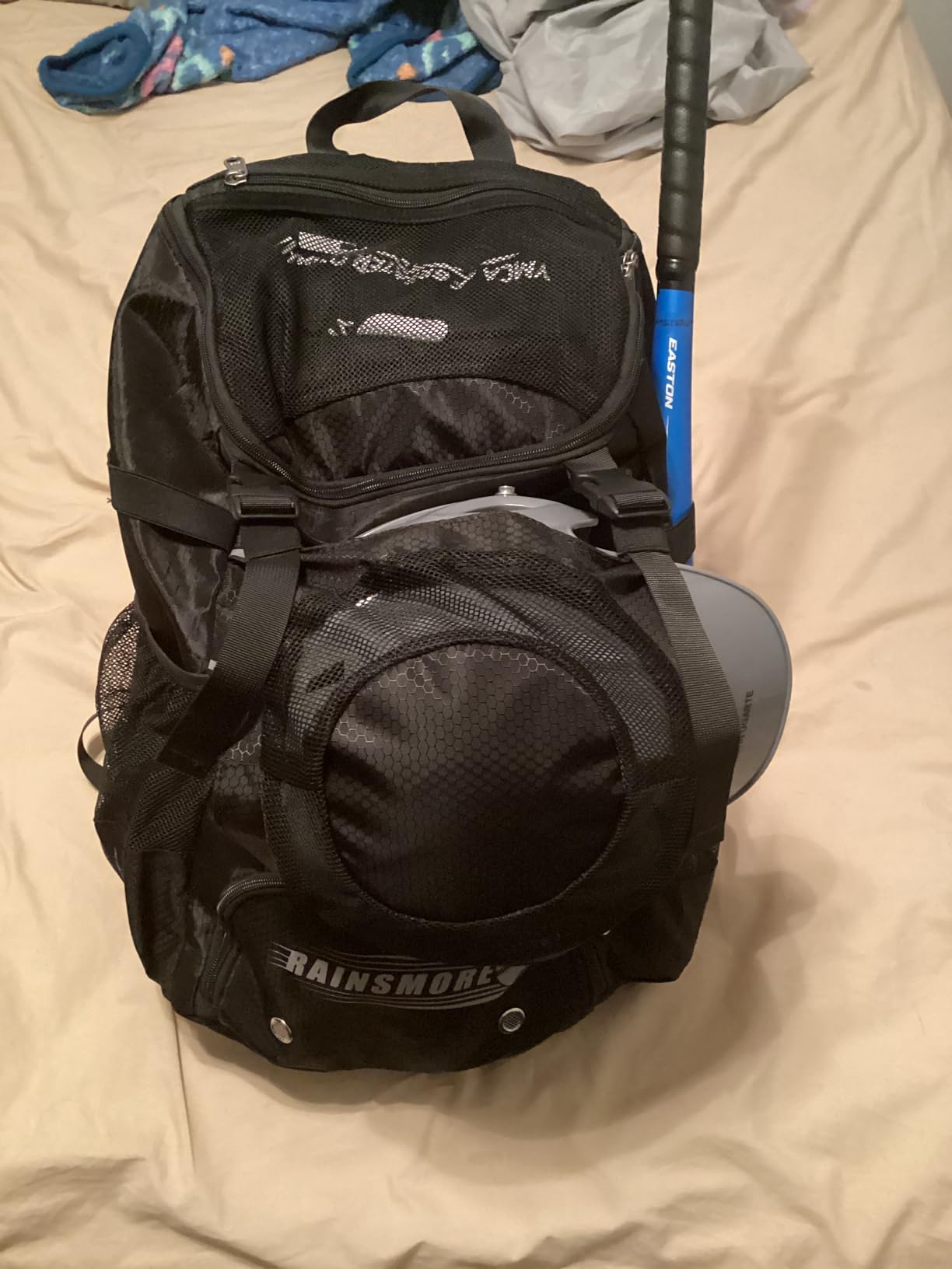 RAINSMORE Baseball Bag for Youth & Adult Lightweight Softball Bat Bag with Shoe Compartment, External Helmet Holder and Fence Hook customer photo 2