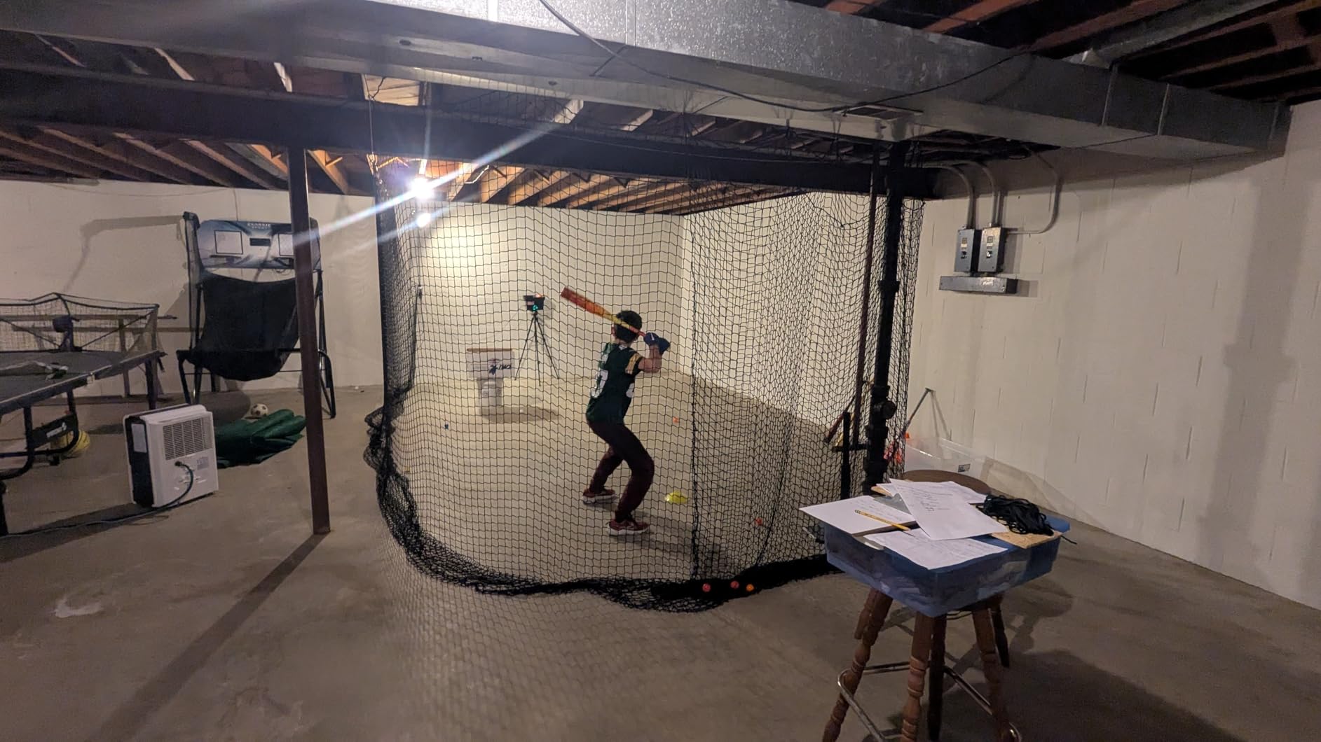 Baseball Net Netting Batting Cage Net Backstop Net - Heavy Duty Nylon Sports Netting with 33FT Rope & Steel Hanging Kit, Multiple Sizes for Backyard Garage Indoor Outdoor Practice customer photo 2