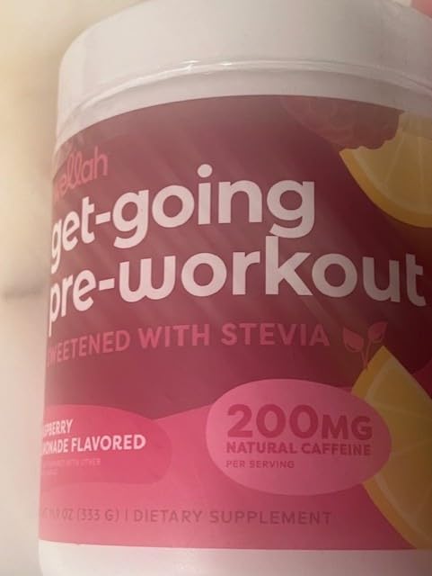 Wellah Pre-Workout Drink Mix (Raspberry Lemonade Flavored, 30 Servings) - with Citrulline Malate and L-Theanine, 200mg of Natural Caffeine & 1000mg of Beta-Alanine customer photo 1