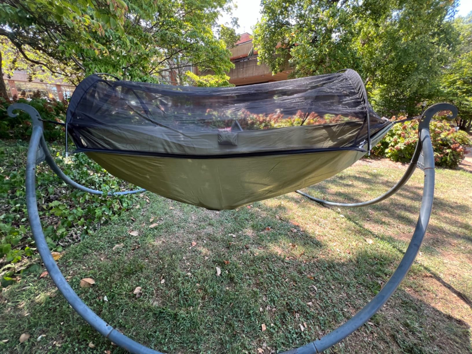Miztli Camping Hammock with Net & Rain Fly All-in-1 - Double & Single Portable Hammock Ripstop Nylon, Complete Kit w/Adjustable Tree Straps for Backpacking, Outdoor, Travel customer photo 2