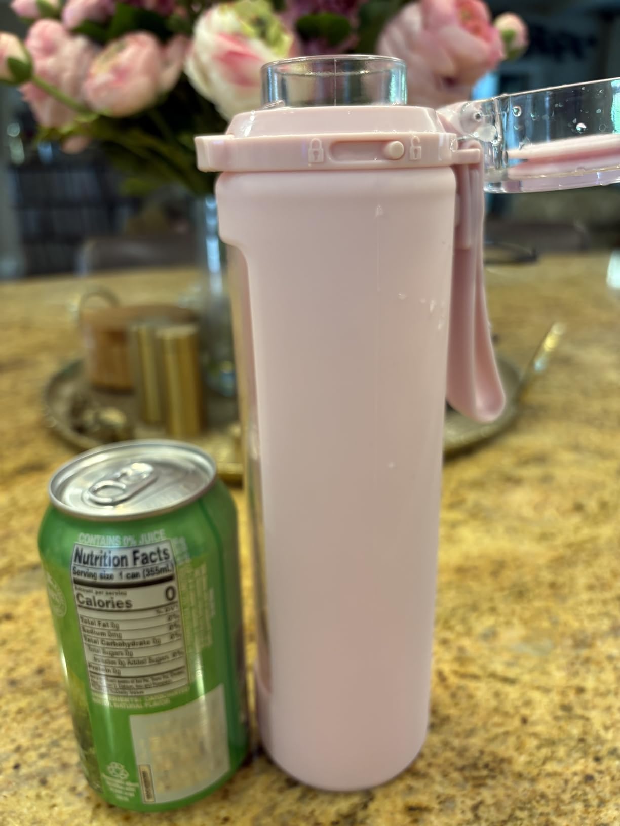 Ello Syndicate 20oz Reusable Glass Water Bottle with One-Touch Leak Proof Flip Lid, Protective Silicone Sleeve customer photo 2