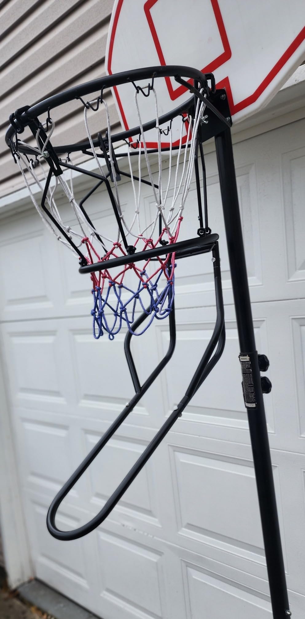 GADFISH Basketball Return Attachment, Heavy Duty Basketball Rebounder with 3 Stable Large Hooks, Durable Basketball Accessories for 18 inch Rim Basketball Training, Black customer photo 2