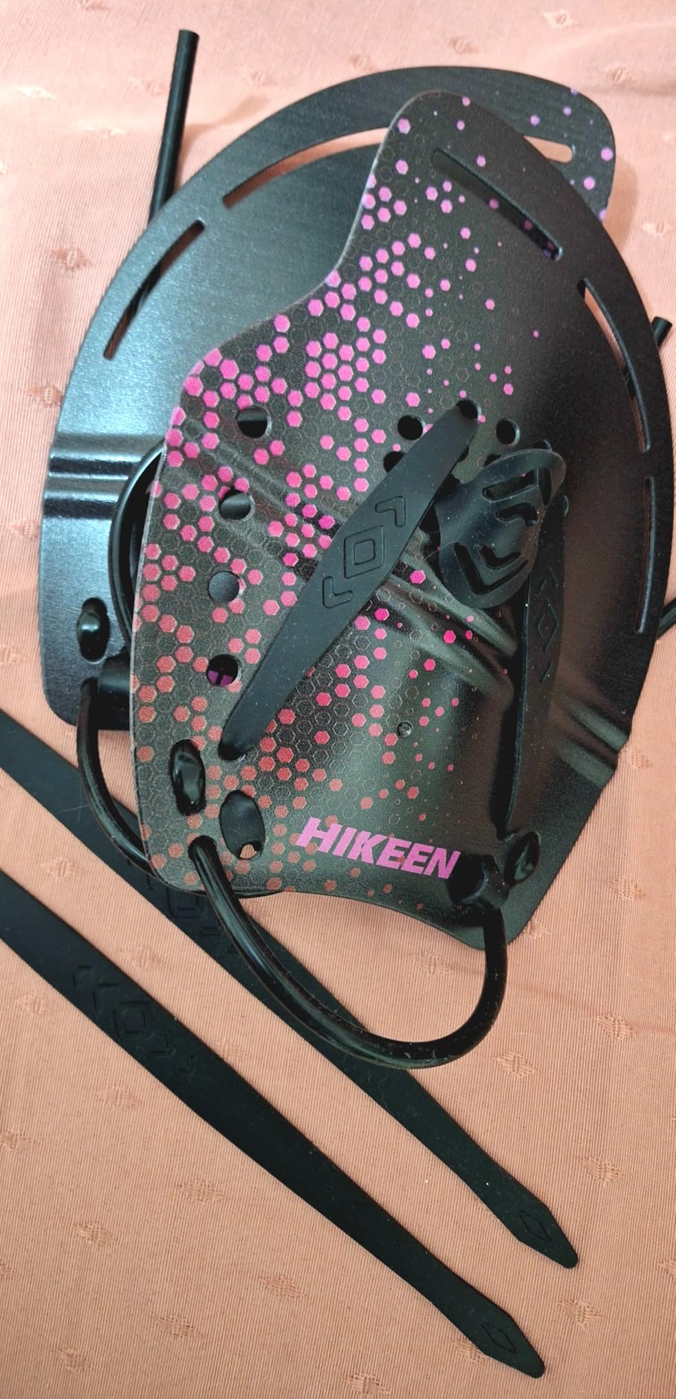 Hikeen Curved Swim Hand Paddles,Upper Body Strength Swim Training Power Paddles for Lap Swimming with Adjustable Straps, Swimming Hand Paddles for Unisex-Adult customer photo 1