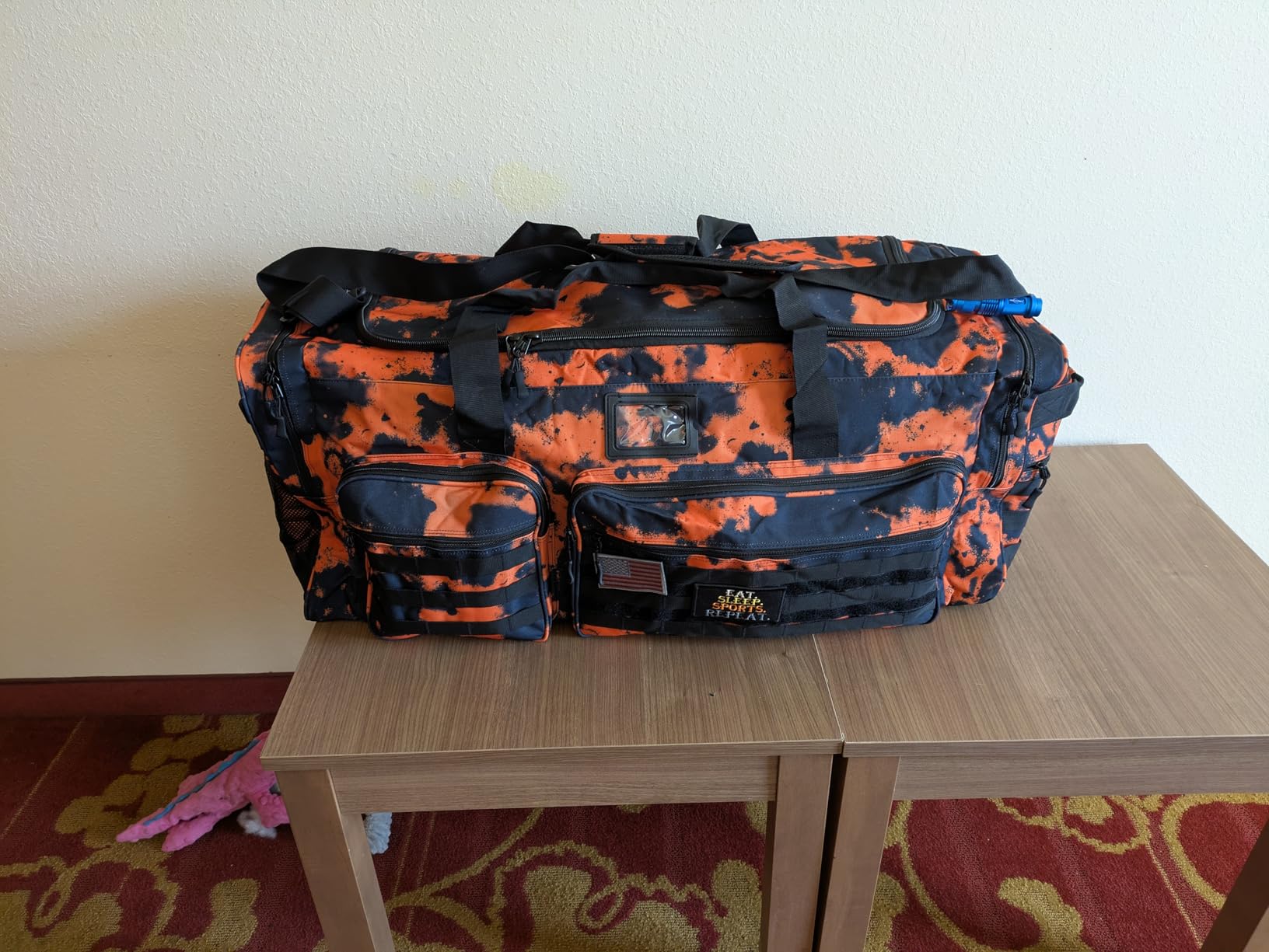 130L Extra Large Duffle Bag for Men, Heavy Duty Large Duffle Bag for Travel with Shoe Compartment, XL Sports Gym Equipment Bag for Hockey Football Baseball Basketball & More customer photo 2