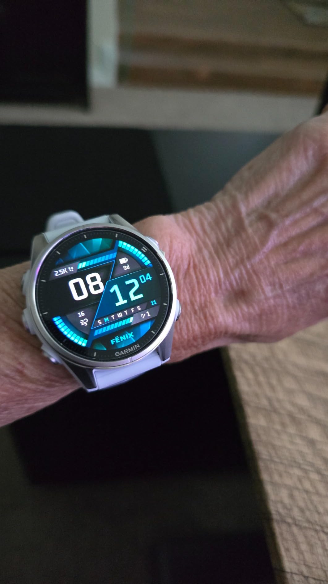 Garmin fenix 8 - 43mm, AMOLED, Premium Multisport GPS Smartwatch, Long-Lasting Battery Life, Dive-Rated, Built-in LED Flashlight, Silver with Whitestone Band customer photo 2