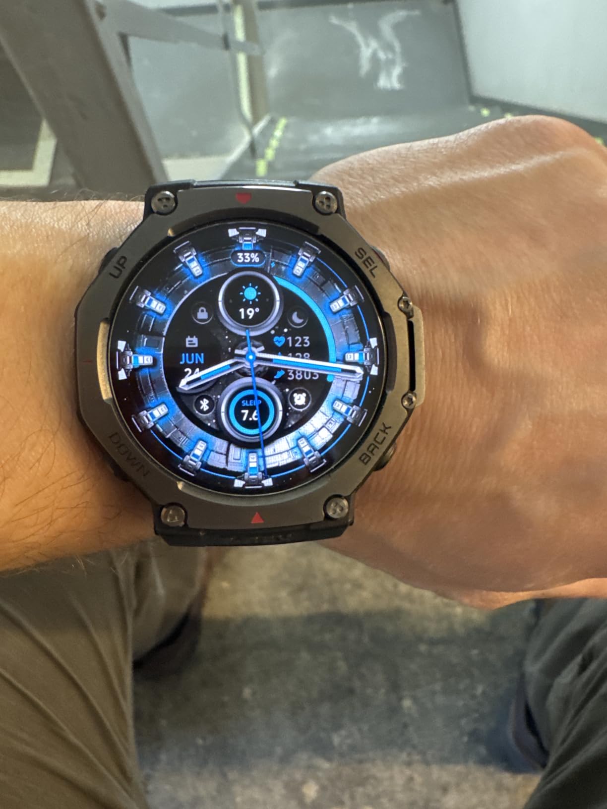 Amazfit T-Rex 3 Rugged/Military Smart Watch 48mm, GPS (with Privacy), Offline Maps, Long Battery Life, 328 Feet Water-Resistant, 170 Fitness/Sport Modes, AI, Voice Control, for Android or iPhone, Black customer photo 2