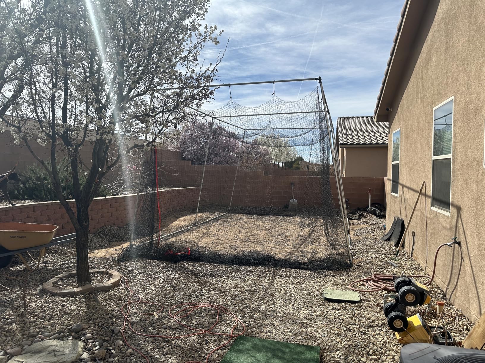 RIIFRILY Baseball Batting Cage Nets, 20'L/ 35'L/55'L/70'L Baseball and Softball Cage Netting, Enclosed HDPE #30/#45 Netting Batting Cages for Backyard and Indoor (NET ONLY) customer photo 1