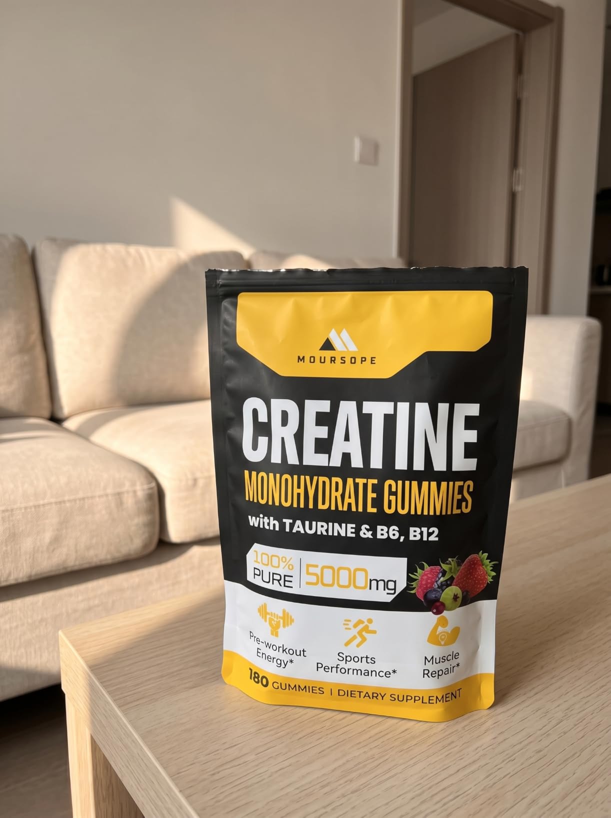 (180 Count) Creatine Monohydrate Gummies for Men & Women - Creatine Pre Workout Gummies for Muscle Builder, Muscle Strength, Recovery, Endurance, Energy, Creatine for Women & Men, Vegan, Mixed Berry customer photo 1
